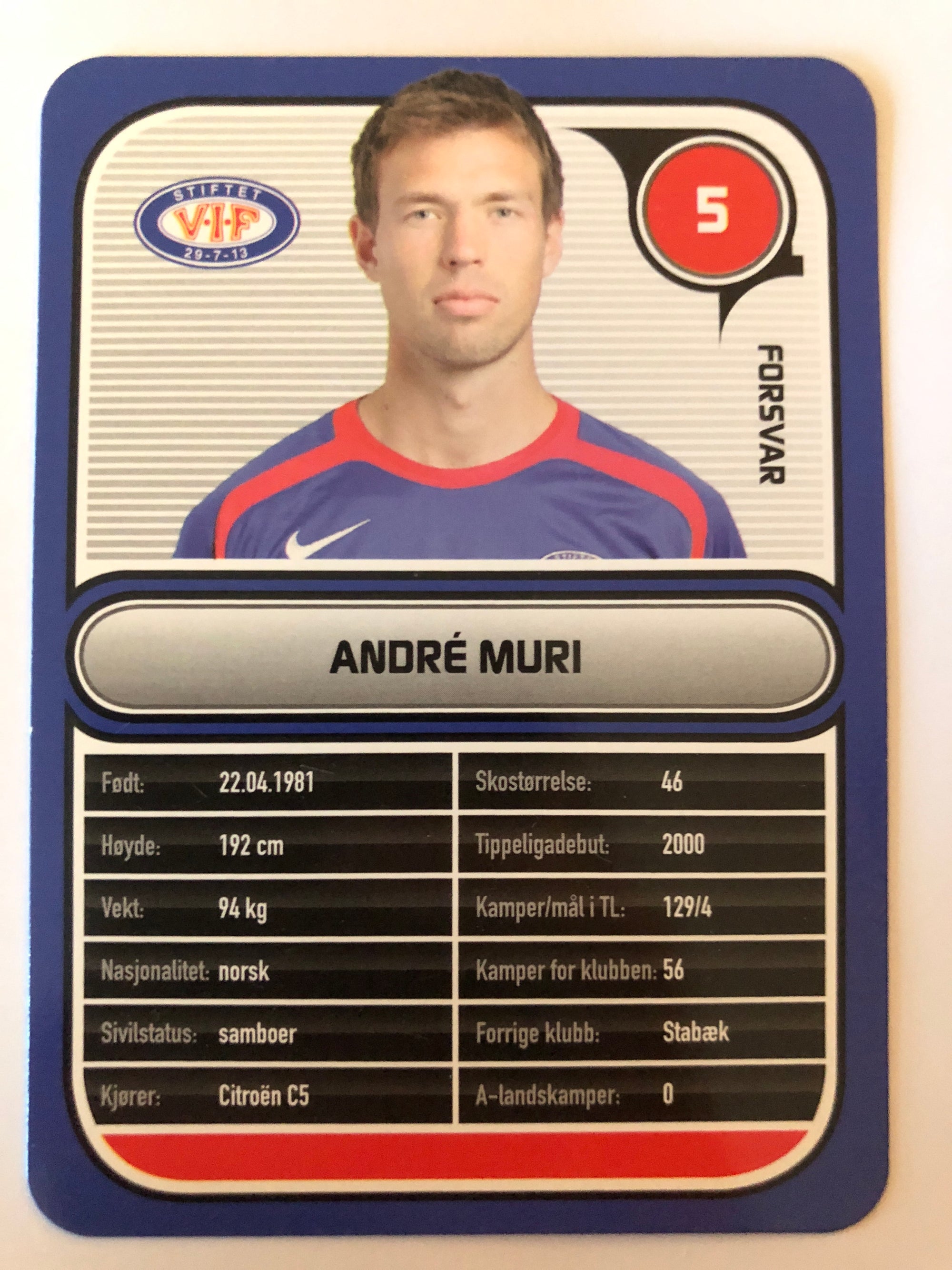 VÅLERENGA 005. ANDRÉ MURI