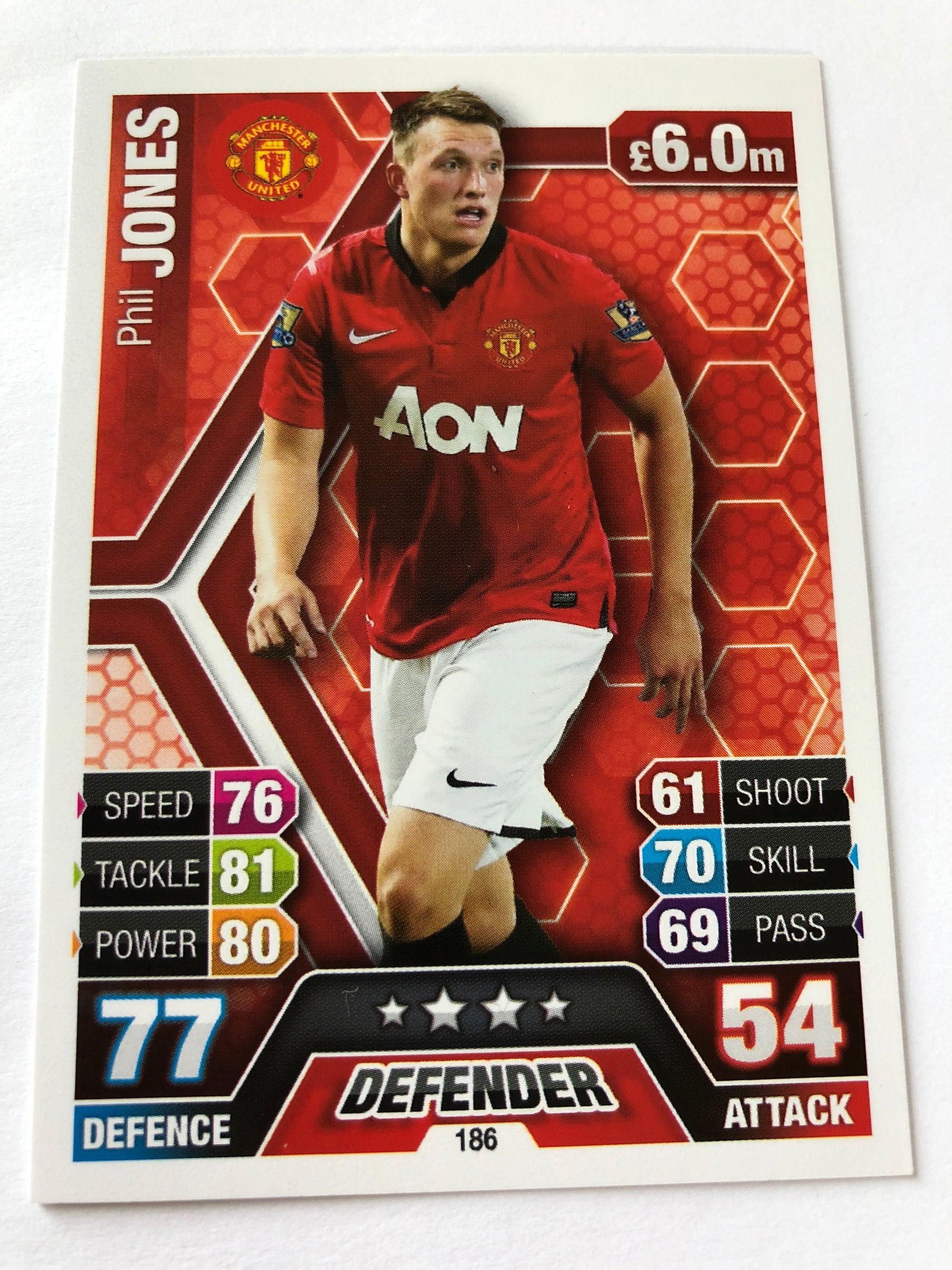 186. PHIL JONES - MANCHESTER UNITED