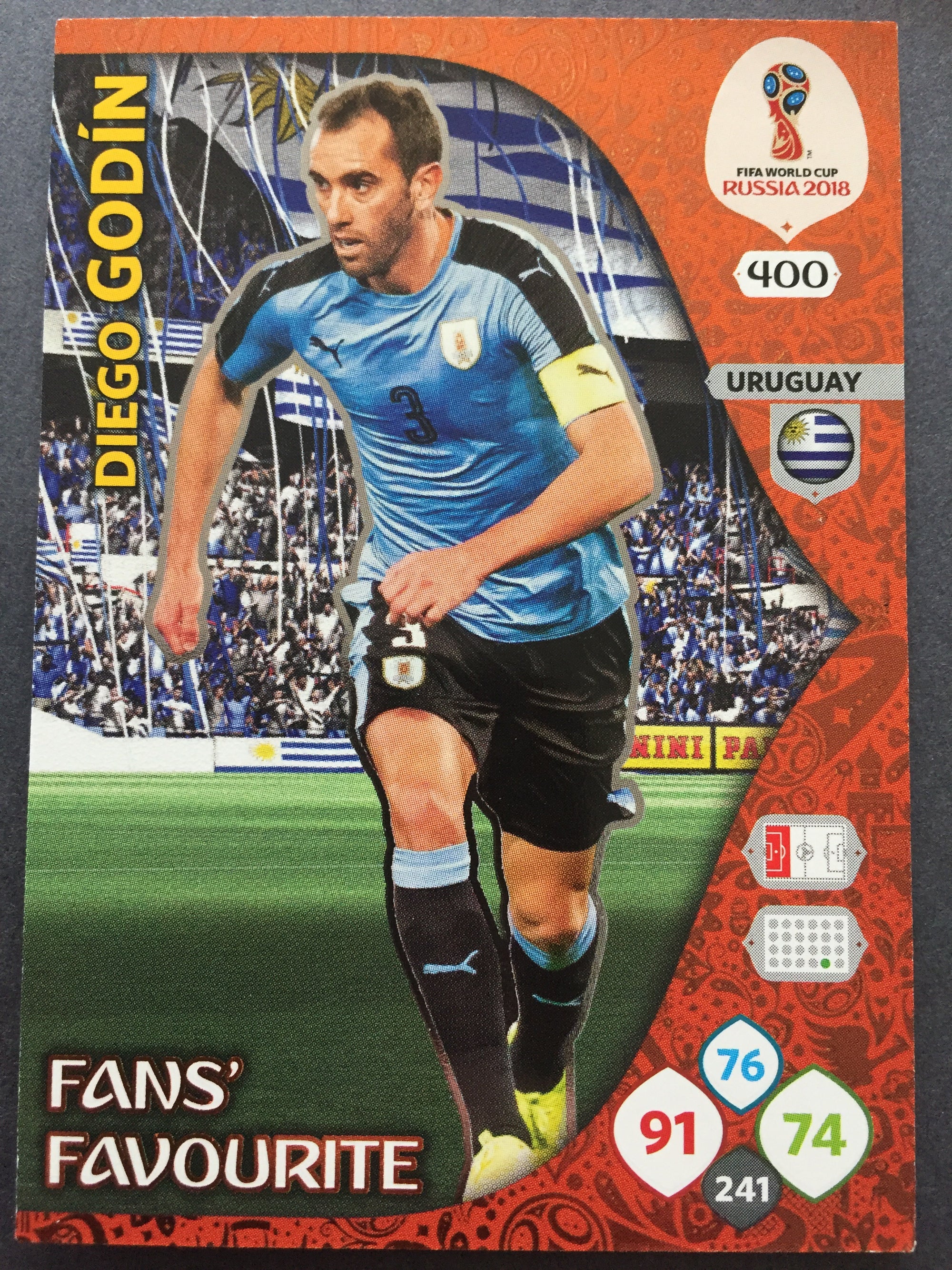 400. DIEGO GODIN - URUGUAY - FANS FAVOURITE