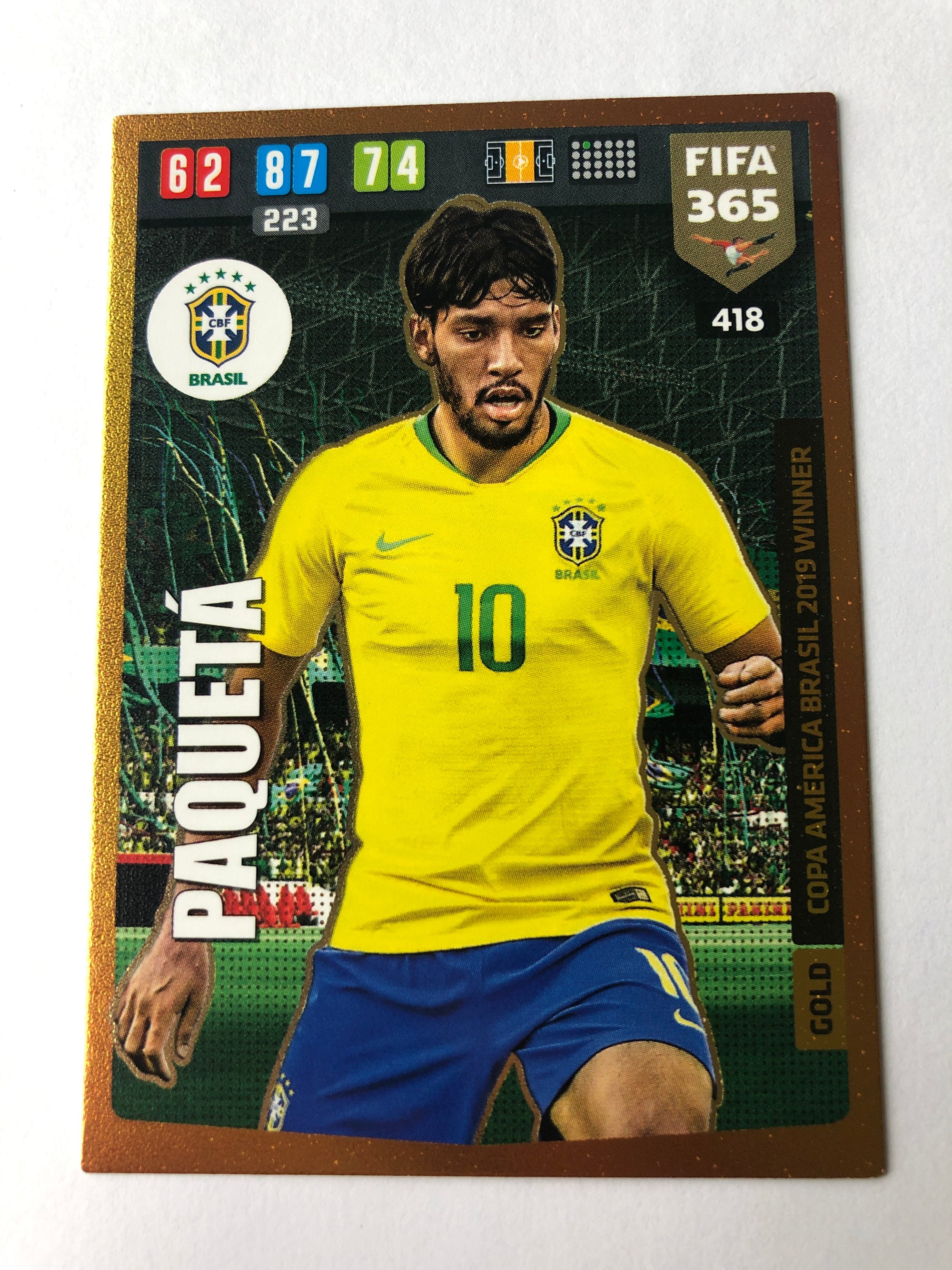 418. PAQUETA - BRASIL - GOLD COPA AMERICS BRASIL 2019 WINNER