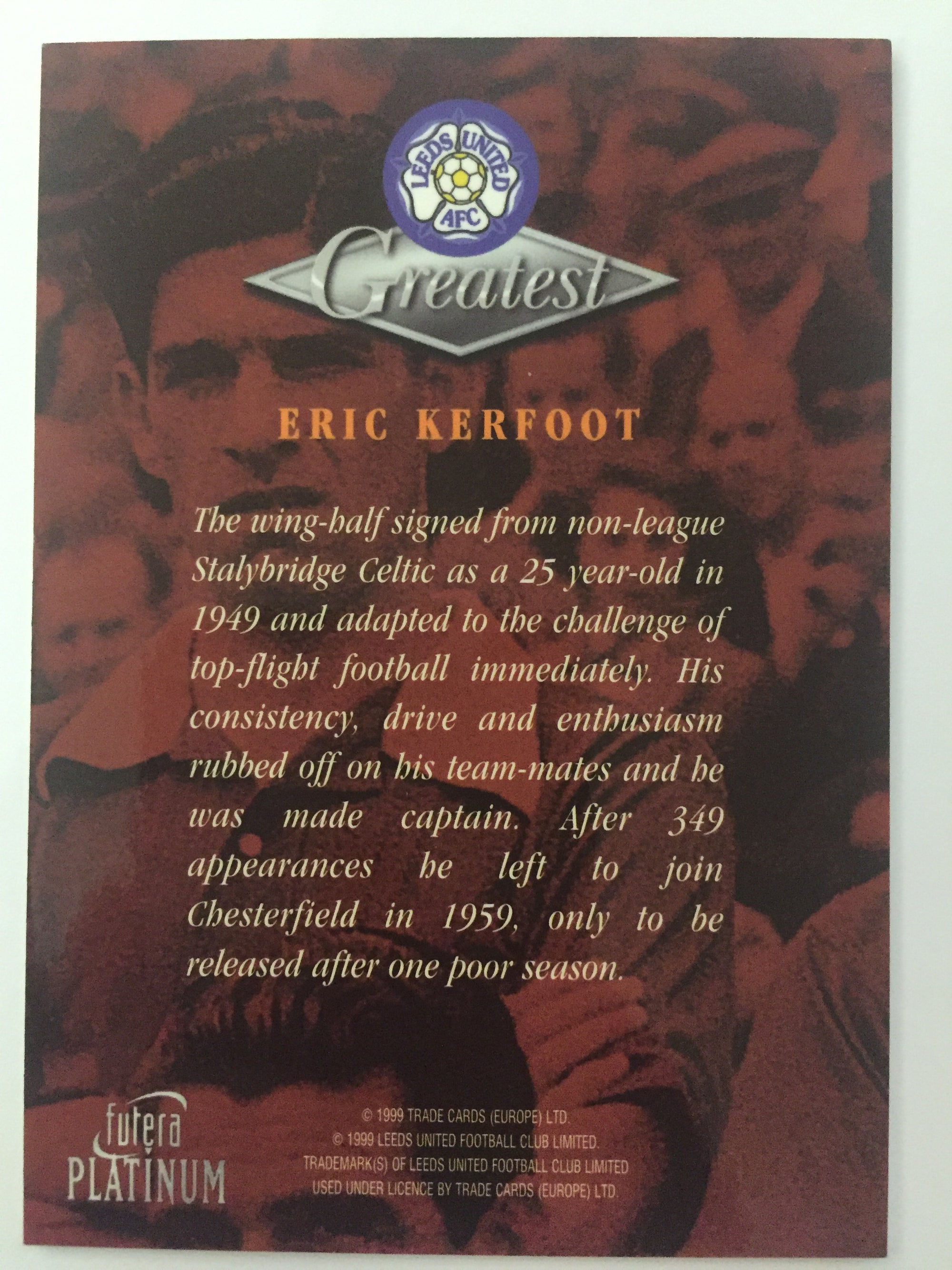 ERIC KERFOOT - LEEDS UNITED