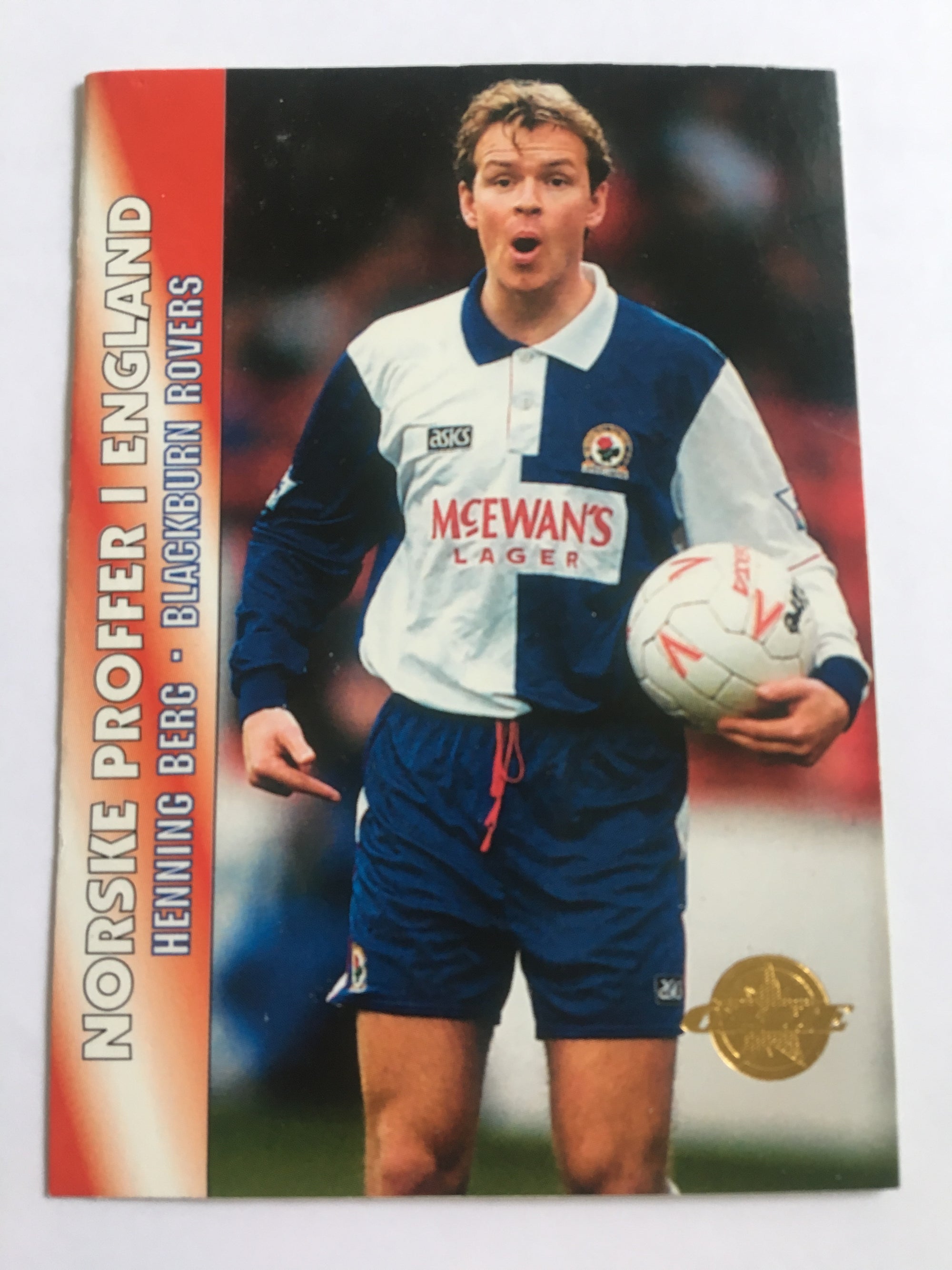 242. HENNING BERG - BLACKBURN ROVERS - NORSKE PROFFER I ENGLAND