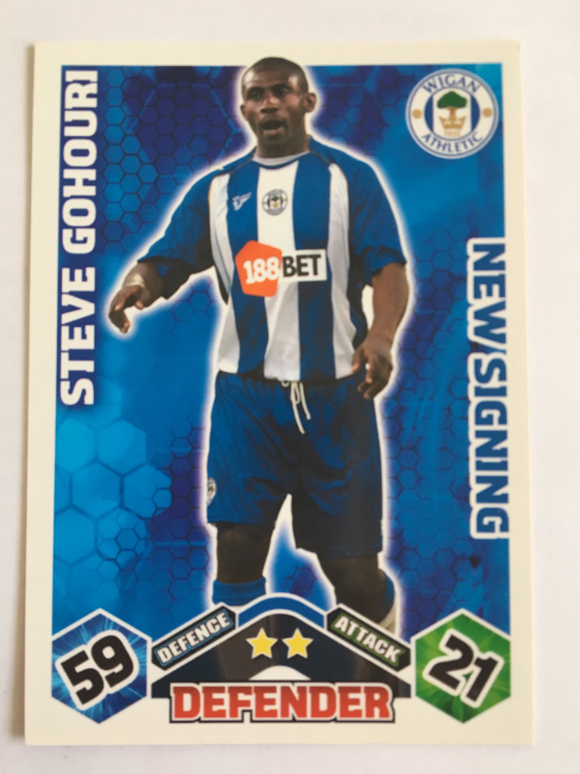 NS150. STEVE GOHOURI - WIGAN ATHLETIC - NEW SIGNING