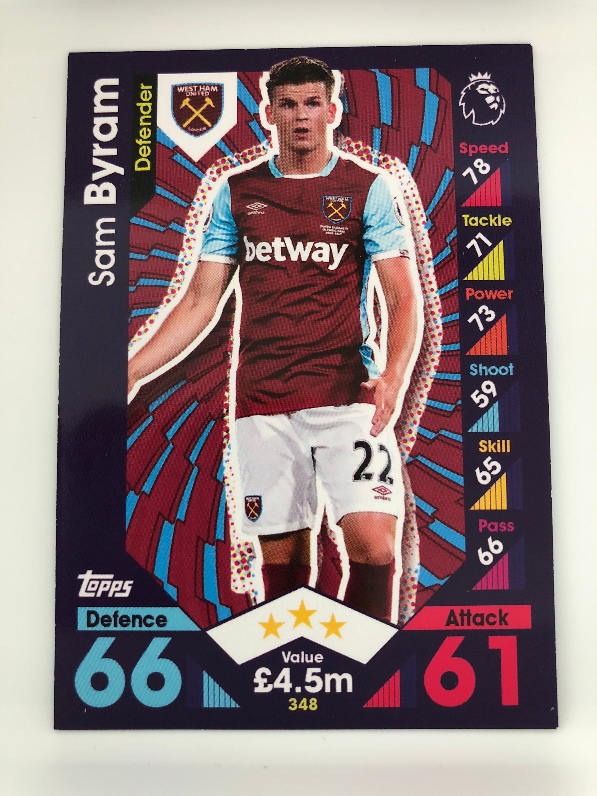 348. SAM BYRAM - WEST HAM UNITED