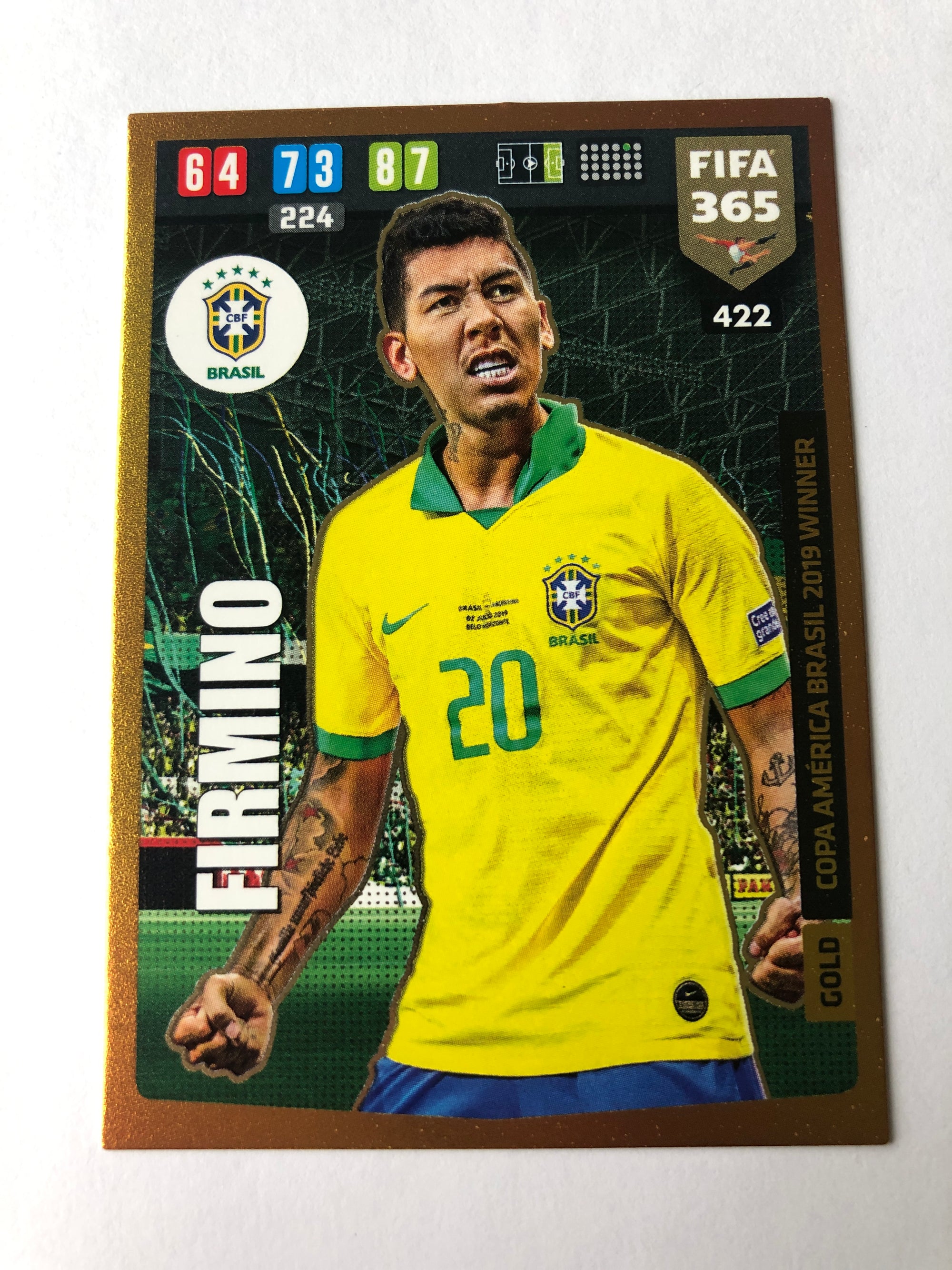 422. FIRMINO - BRASIL - GOLD COPA AMÉRICA BRASIL 2019 WINNER