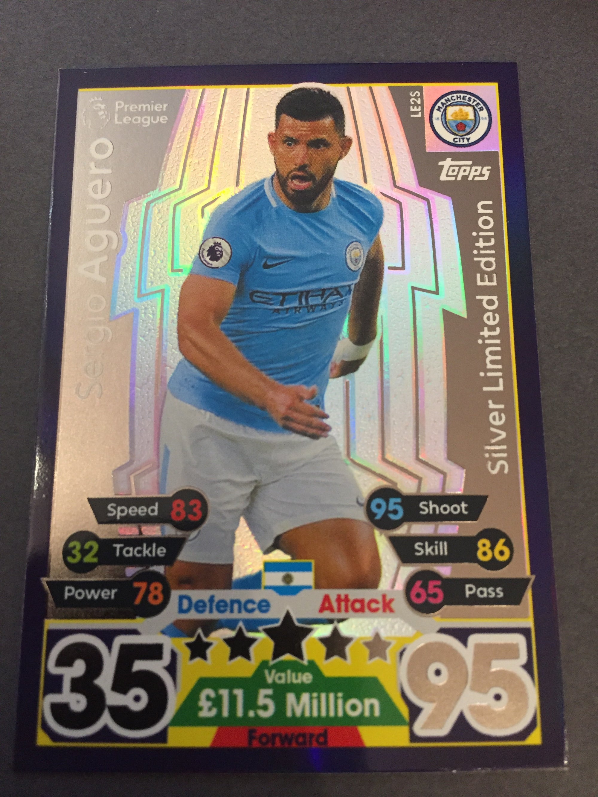 LE2S - SERGIO AGUERO - MANCHESTER CITY - SILVER LIMITED EDITION