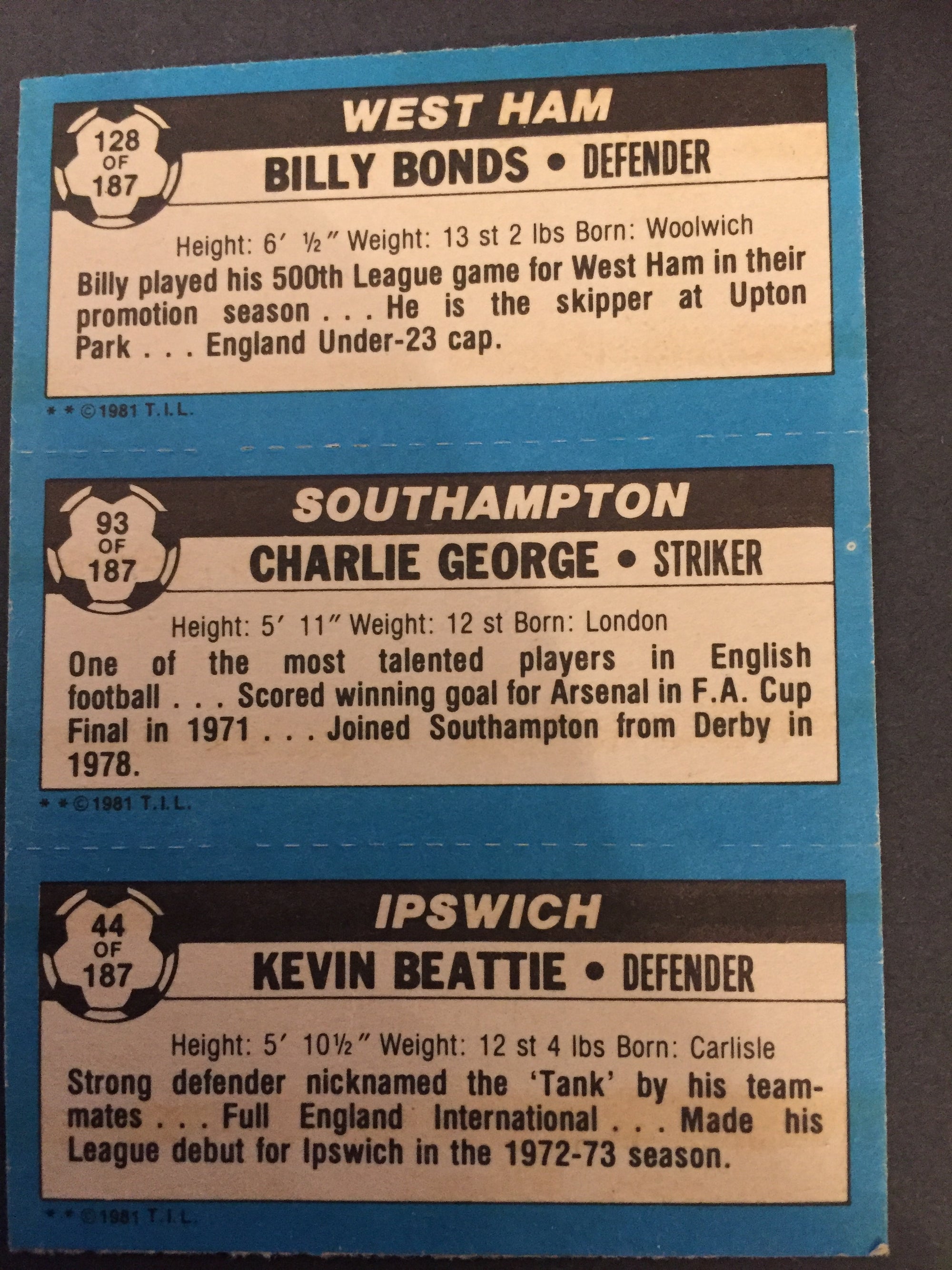 128 - 93 - 44 - BONDS, GEORGE, BEATTIE