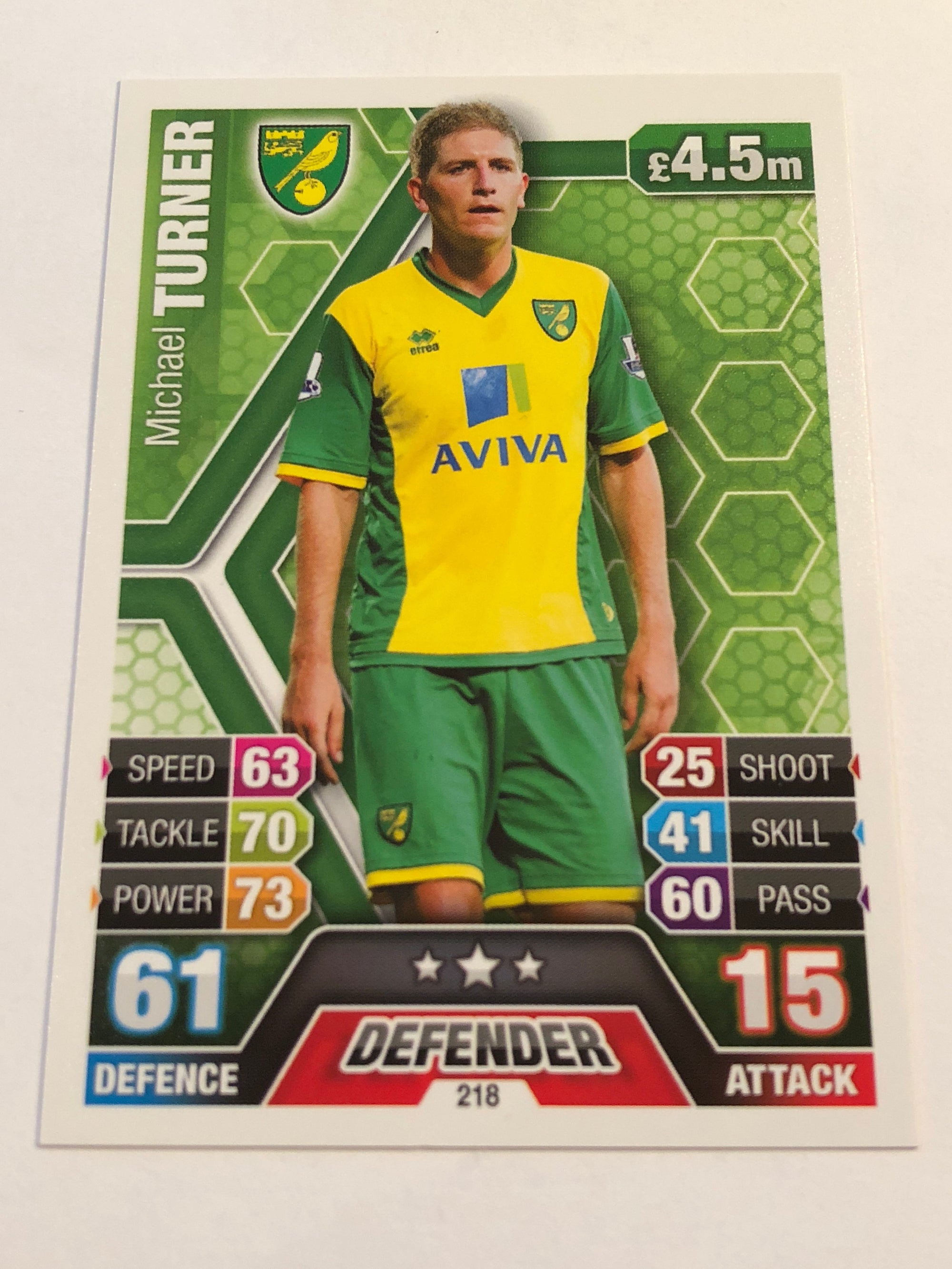 218. MICHAEL TURNER - NORWICH CITY