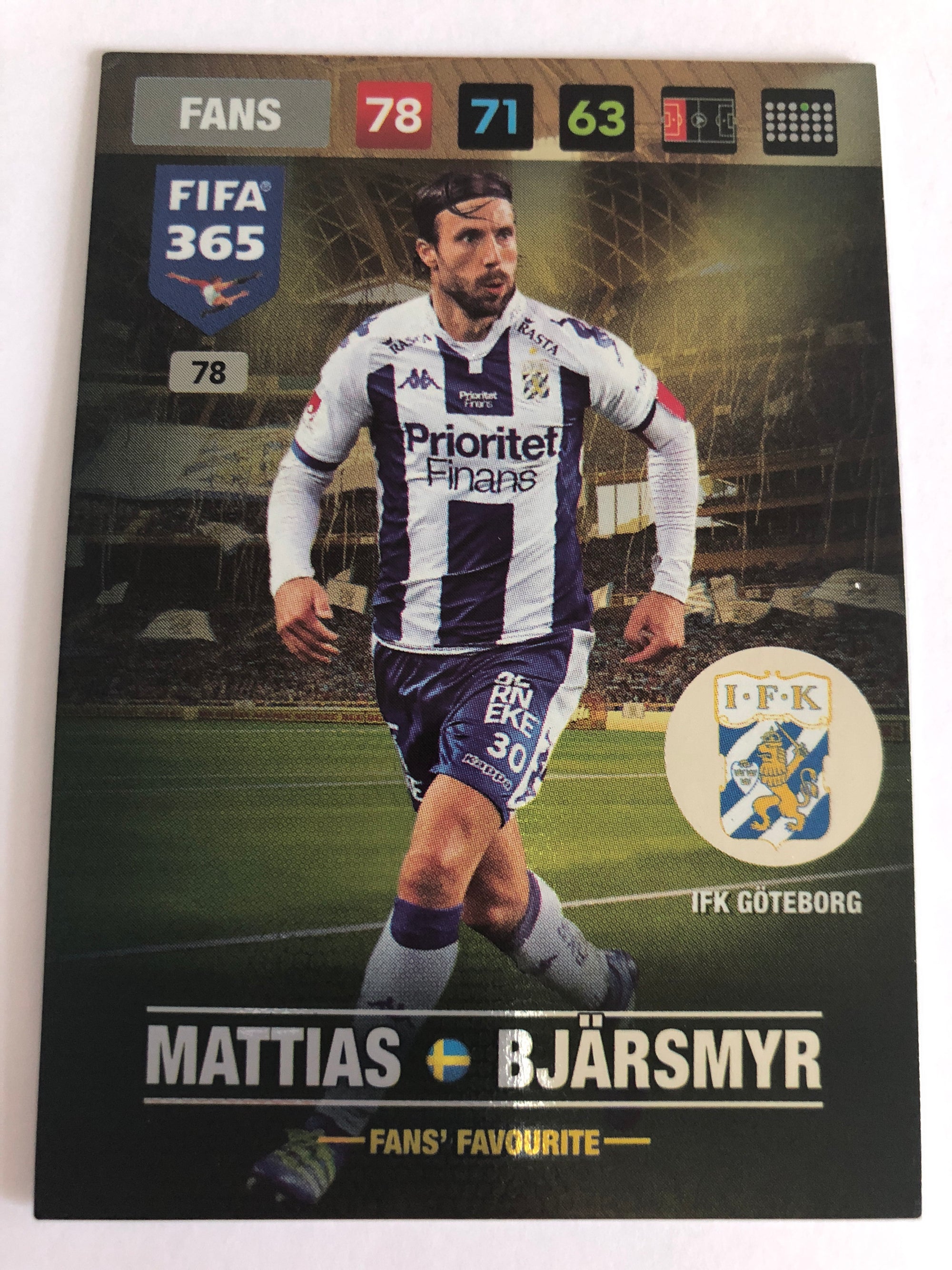 078. MATTIAS BJÄRSMYR - IFK GÖTEBORG - FANS - FANS’ FAVOURITE