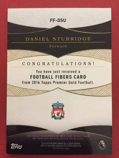DANIEL STURRIDGE - LIVERPOOL - PLAYER WORN MEMORABILIA