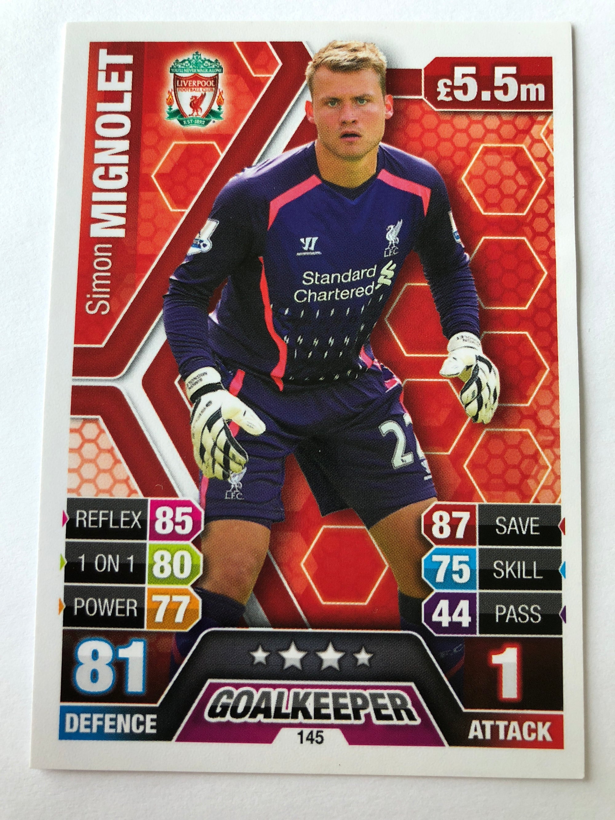 145. SIMON MIGNOLET - LIVERPOOL