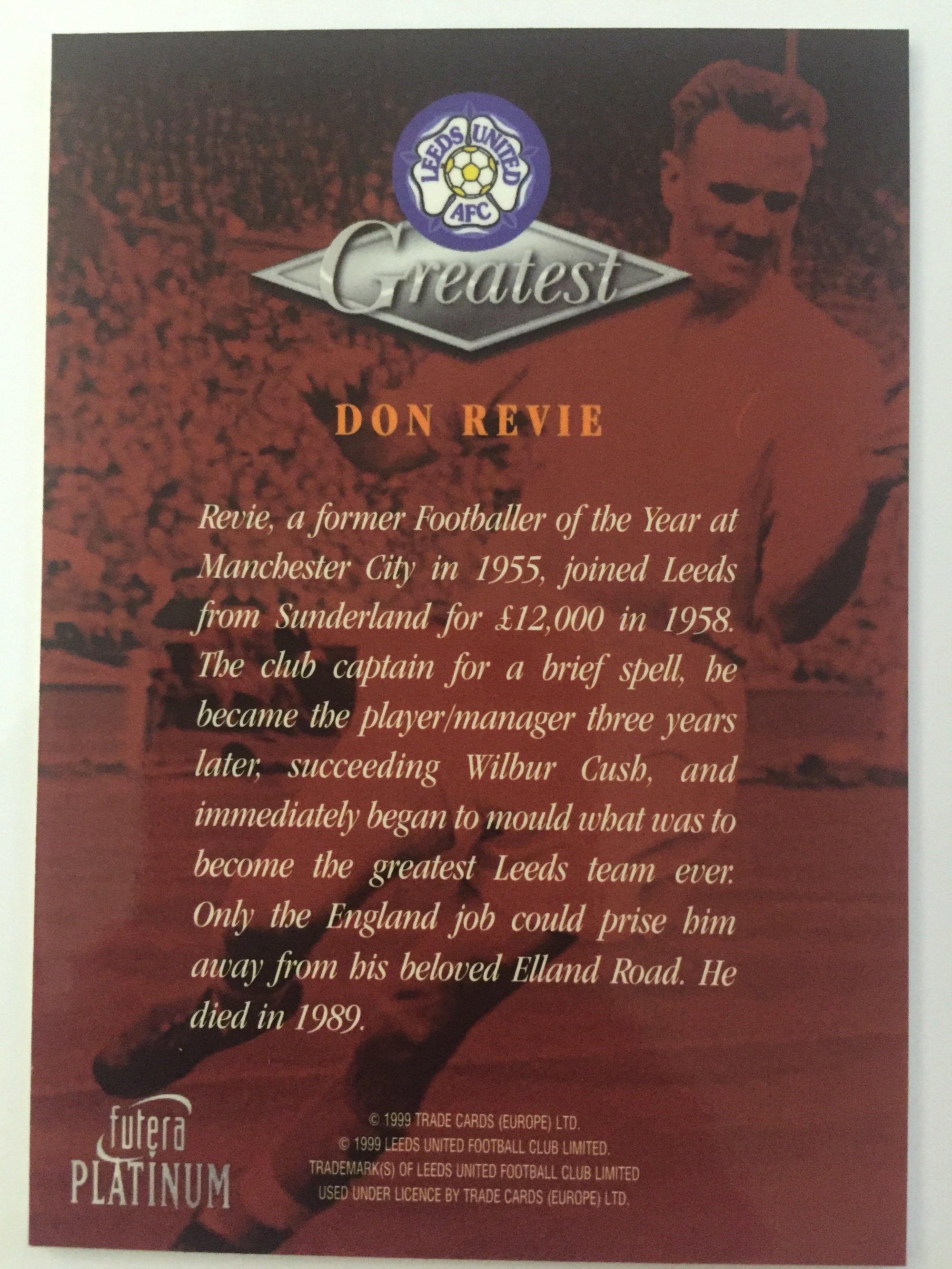 DON REVIE - LEEDS UNITED