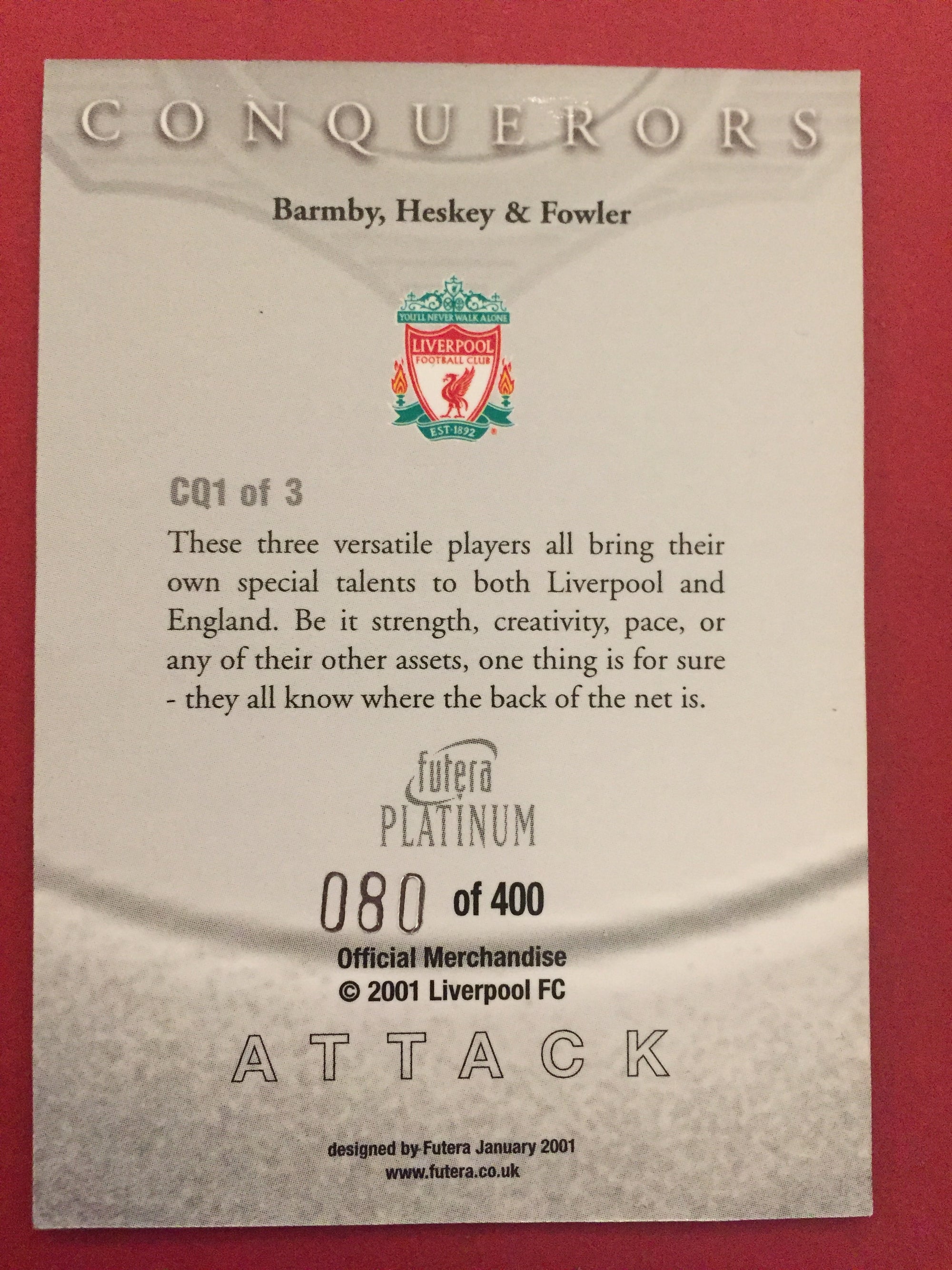 LIVERPOOL ATTACK - FUTERA CONQUERORS 2001 #400