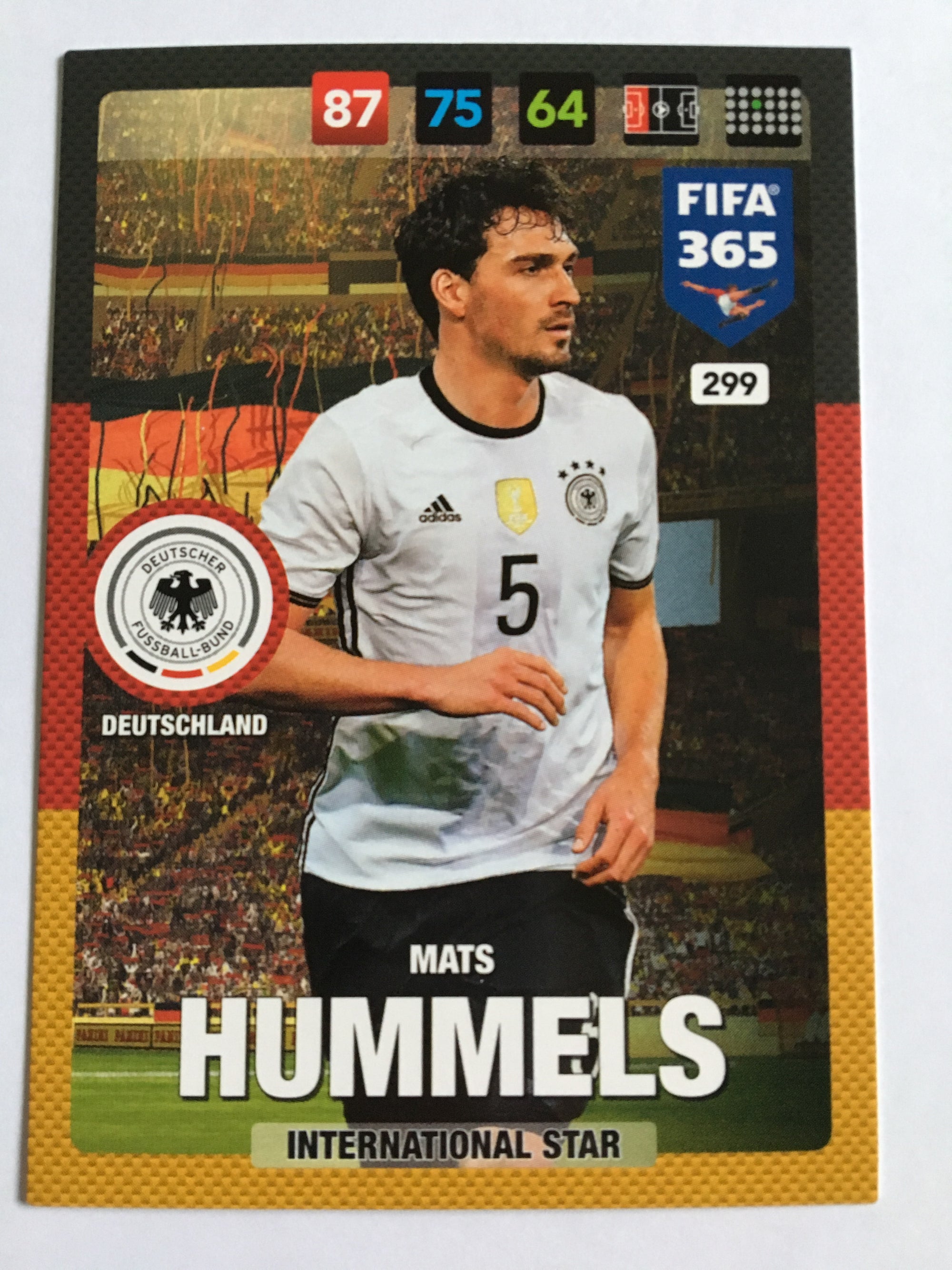 299. MATS HUMMELS - DEUTSCHLAND - INTERNATIONAL STAR