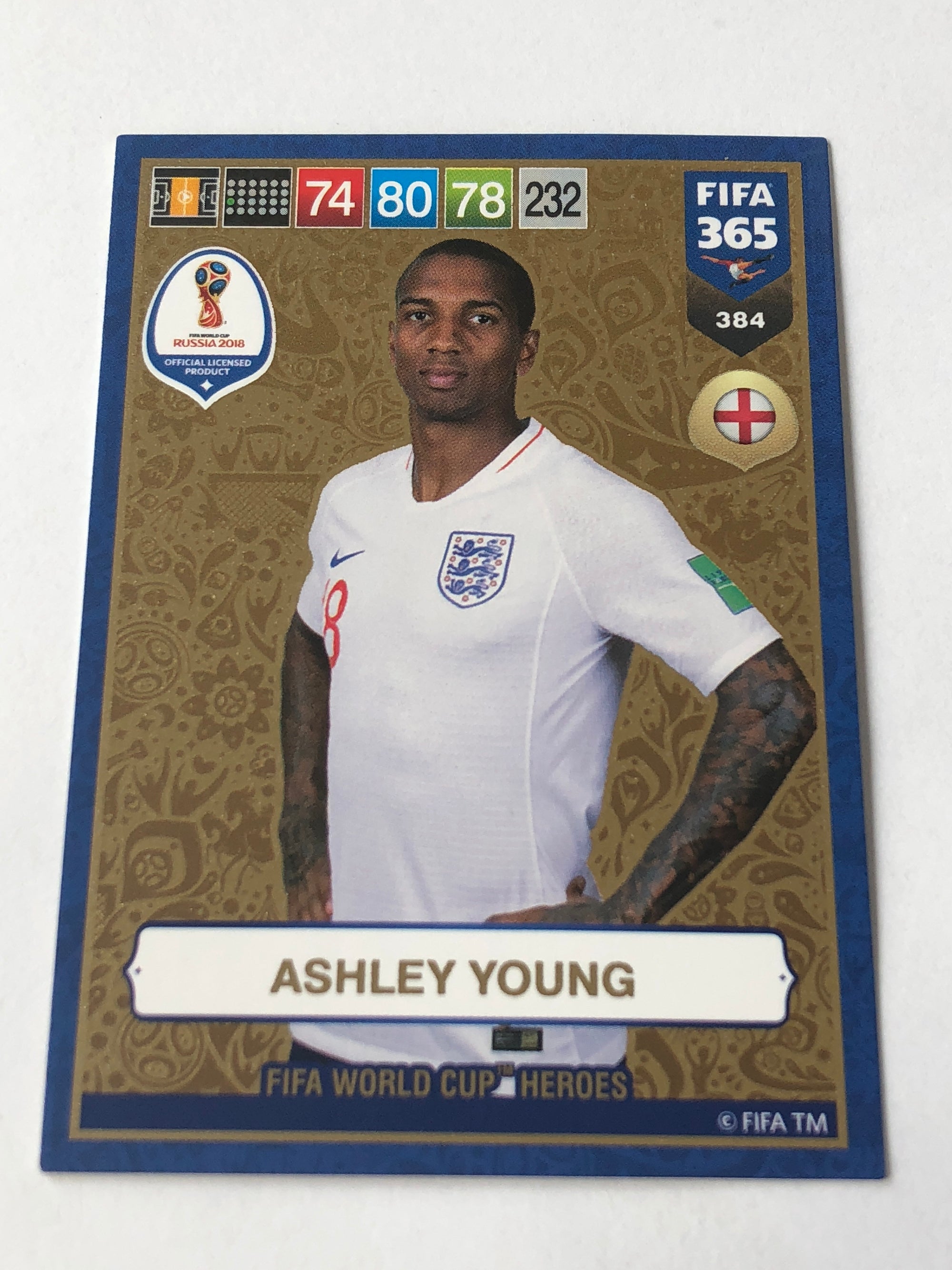 384. ASHLEY YOUNG - ENGLAND - FIFA WORLD CUP HEROS