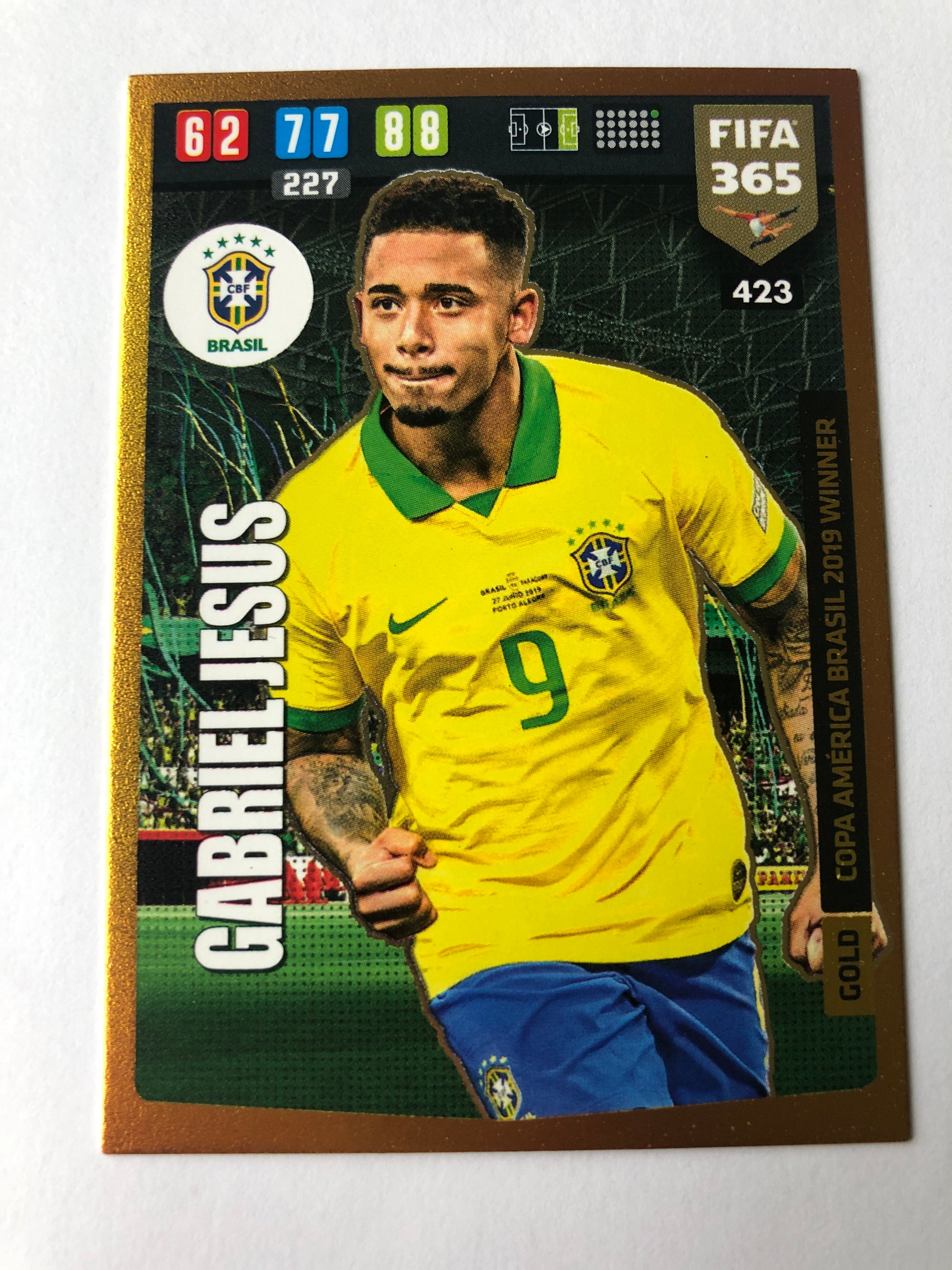 423. GABRIEL JESUS - BRASIL - GOLD AMÉRICA BRASIL 2019 WINNER