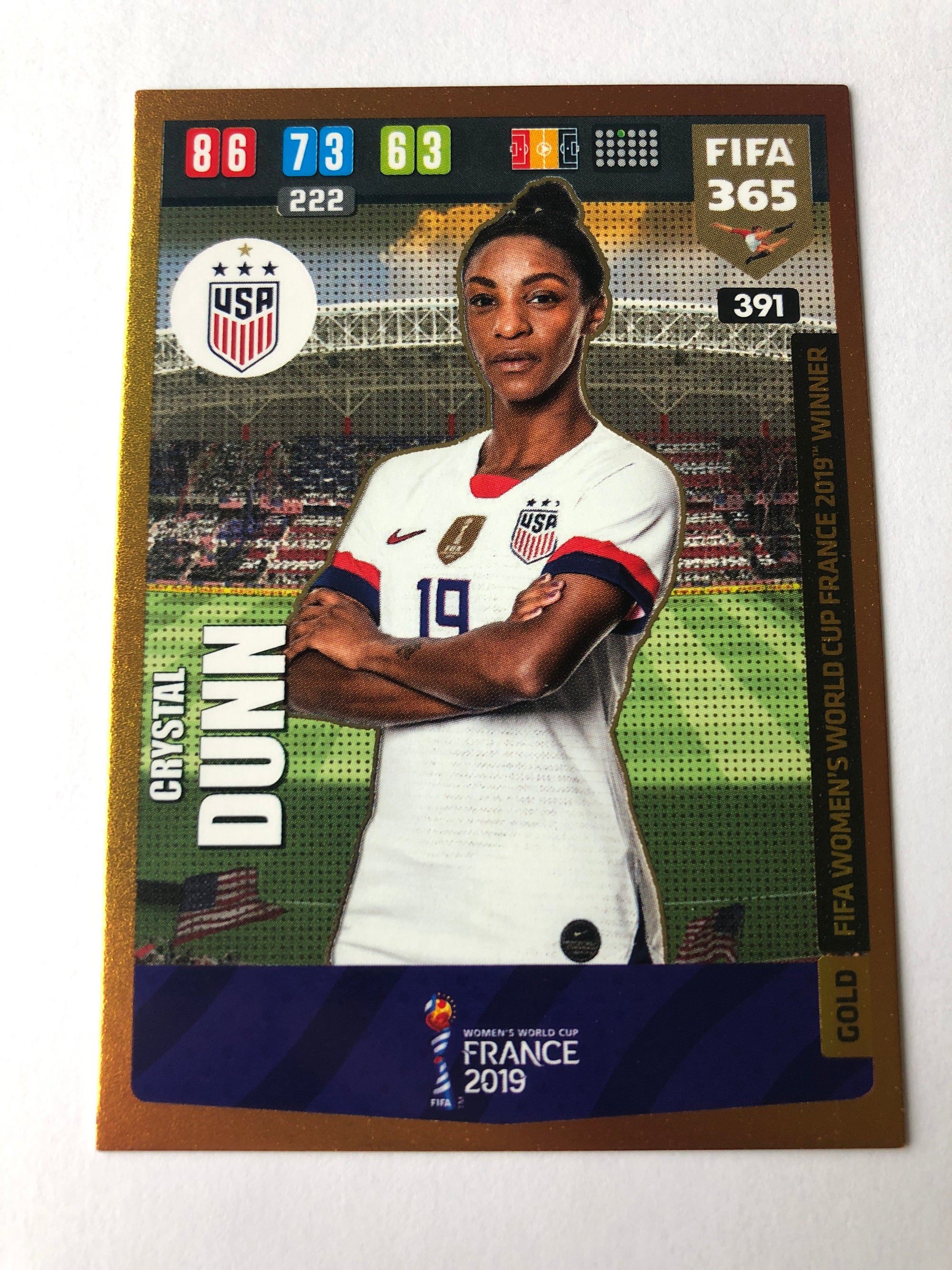 391. CRYSTAL DUNN - GOLD FIFA WOMENS WORLD CUP FRANCE 2019 WINNER