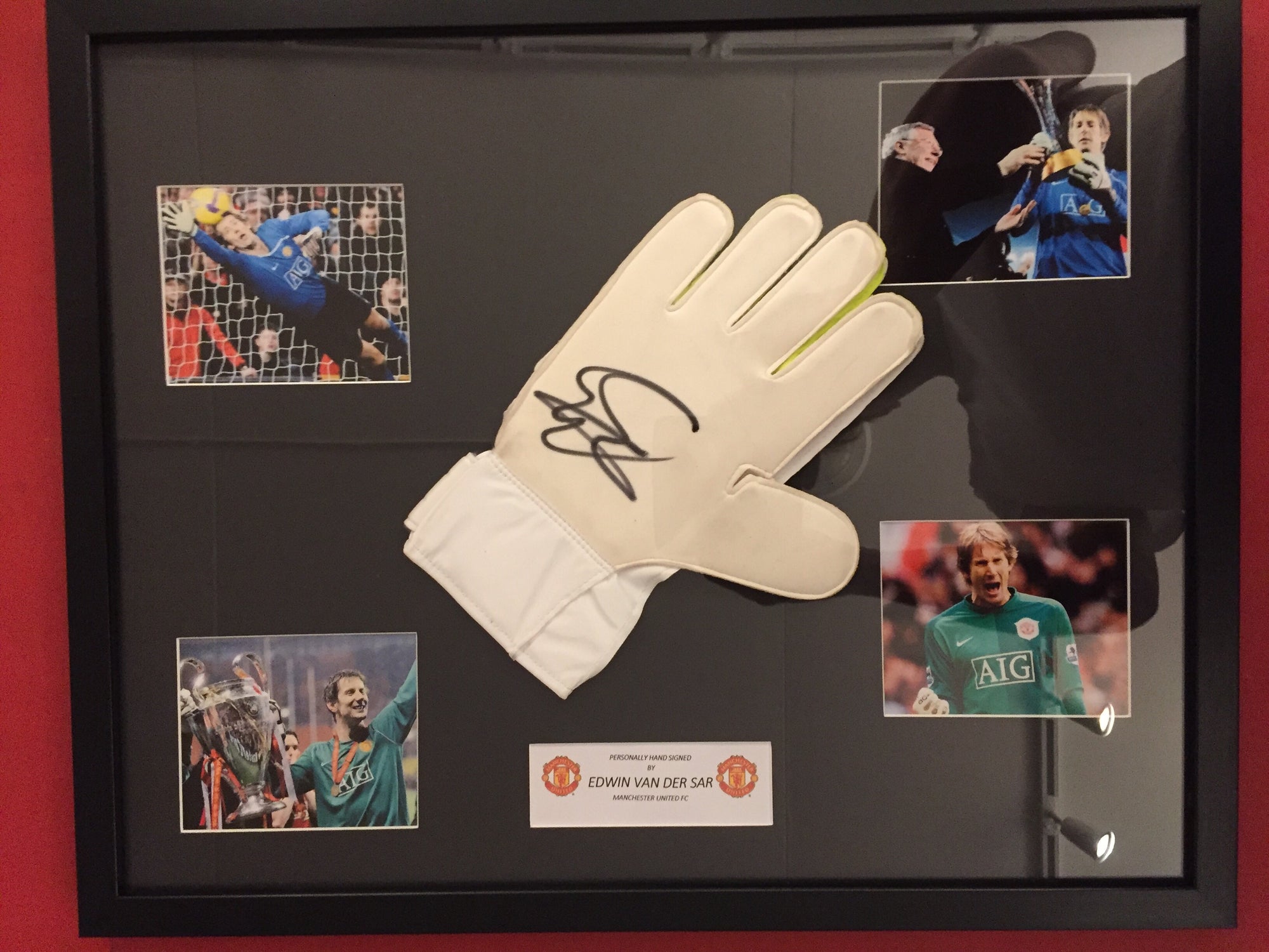EDWIN VAN DER SAR SIGNERT KEEPERHANSKE MED EKTEHETSGARANTI/COA