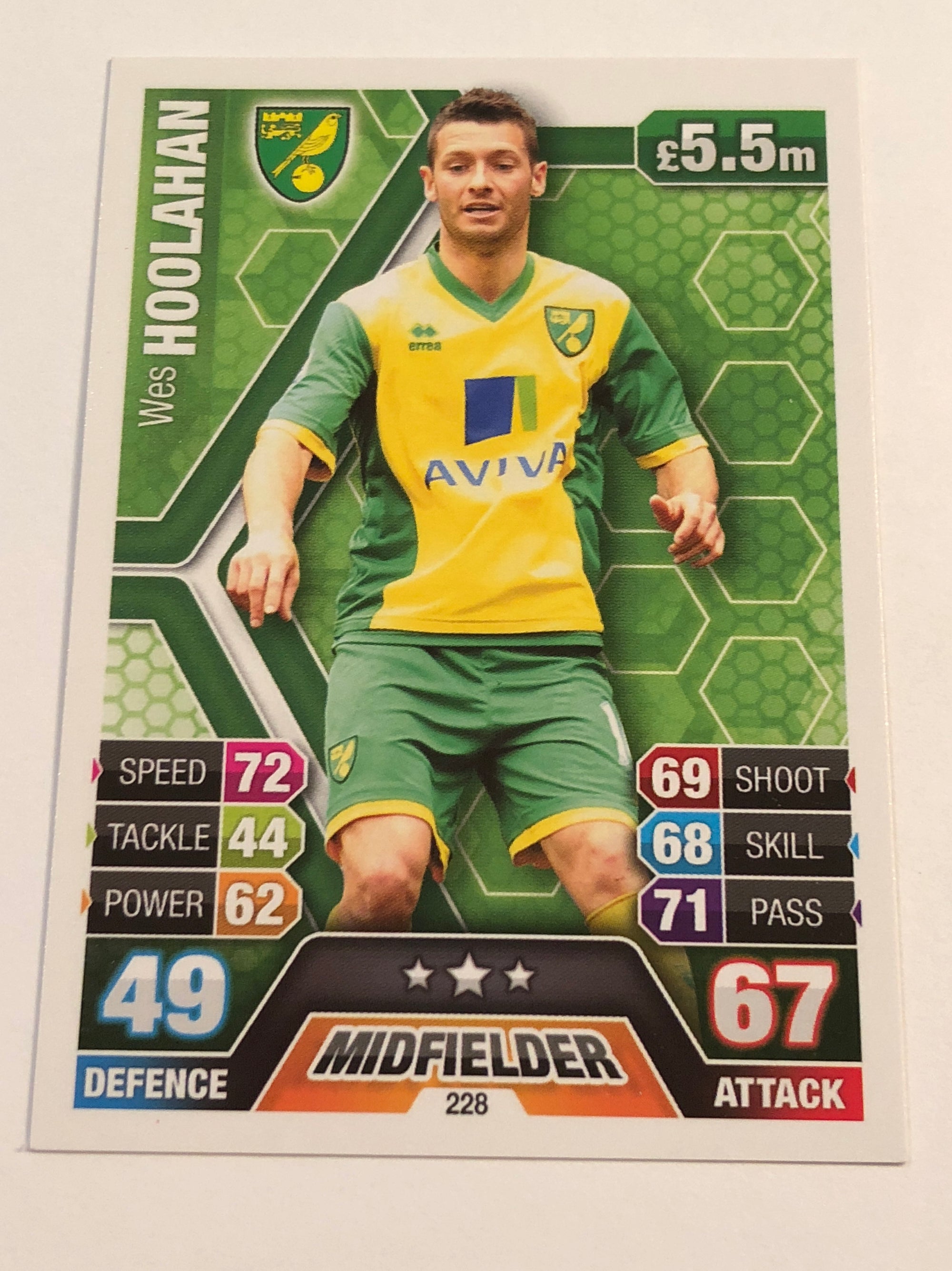 228. WES HOOLAHAN - NORWICH CITY