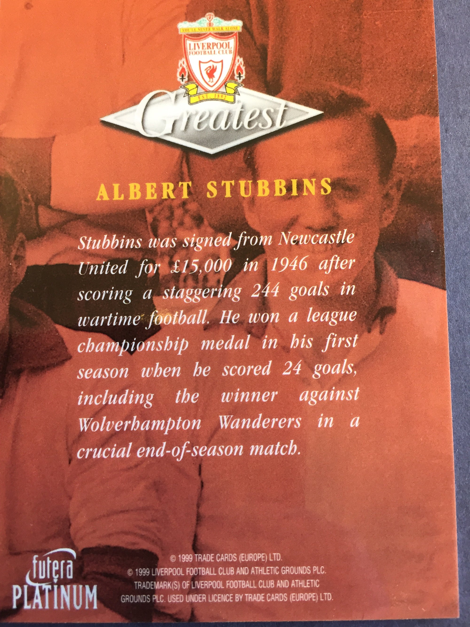 044. ALBERT STUBBINS - GREATEST - LIVERPOOL