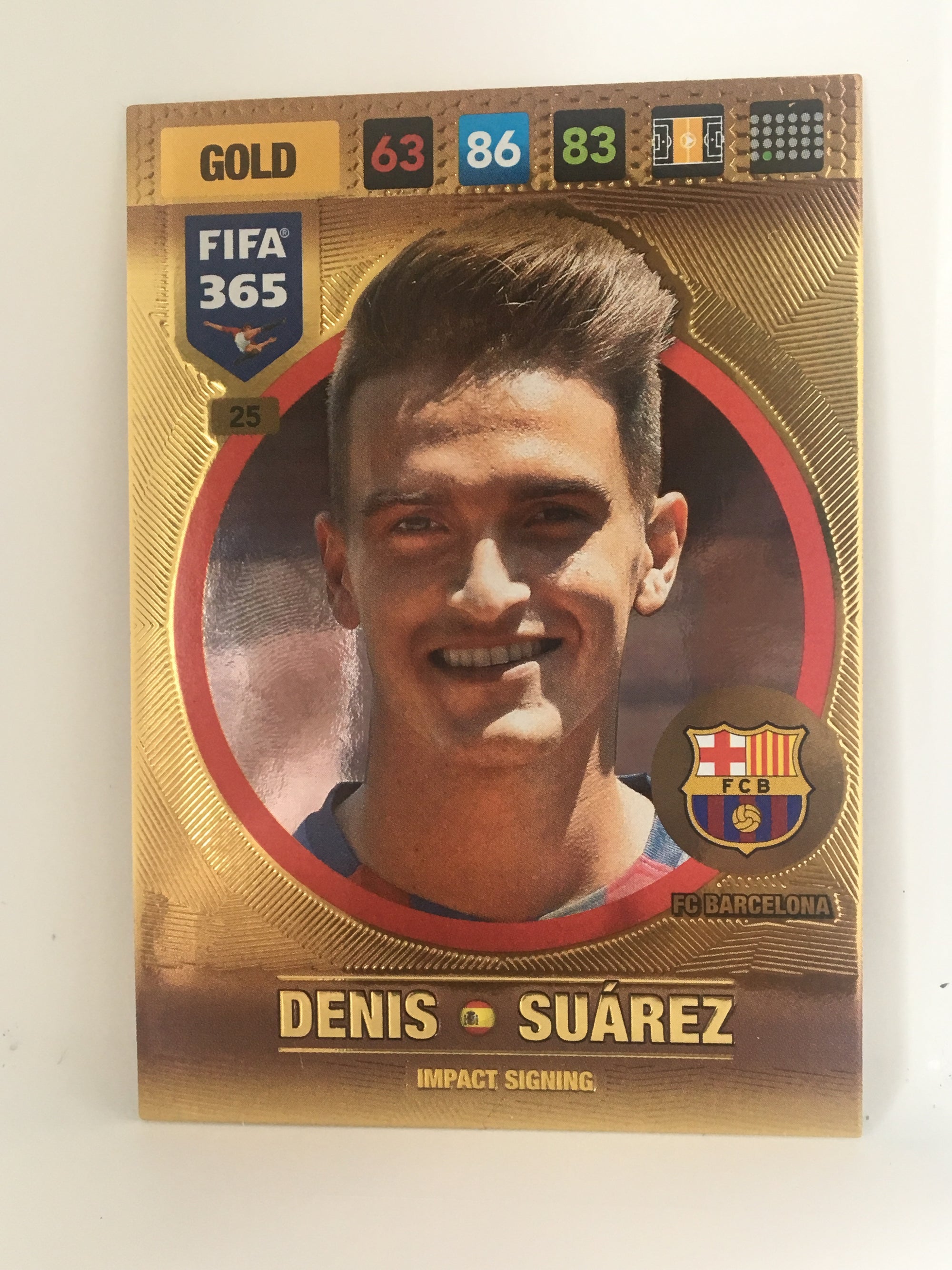 025. DENIS SUÁREZ - FC BARCELONA - GOLD - IMPACT SIGNING