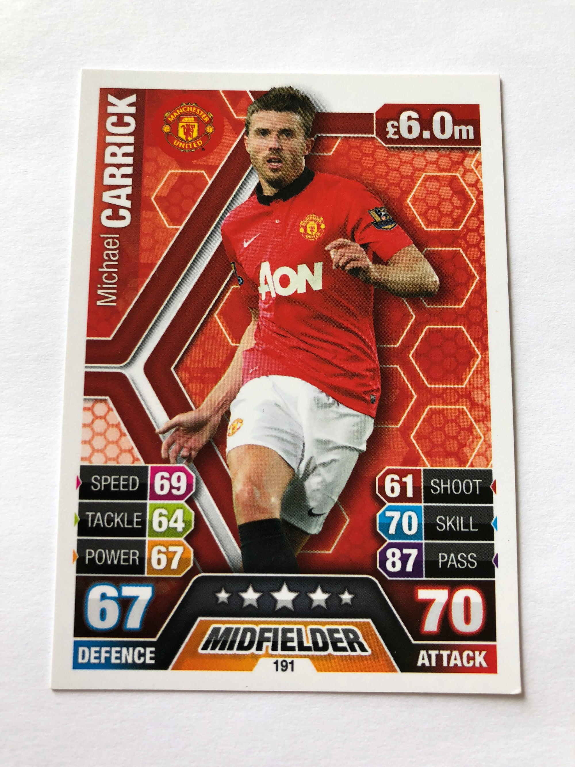 191. MICHAEL CARRICK - MANCHESTER UNITED