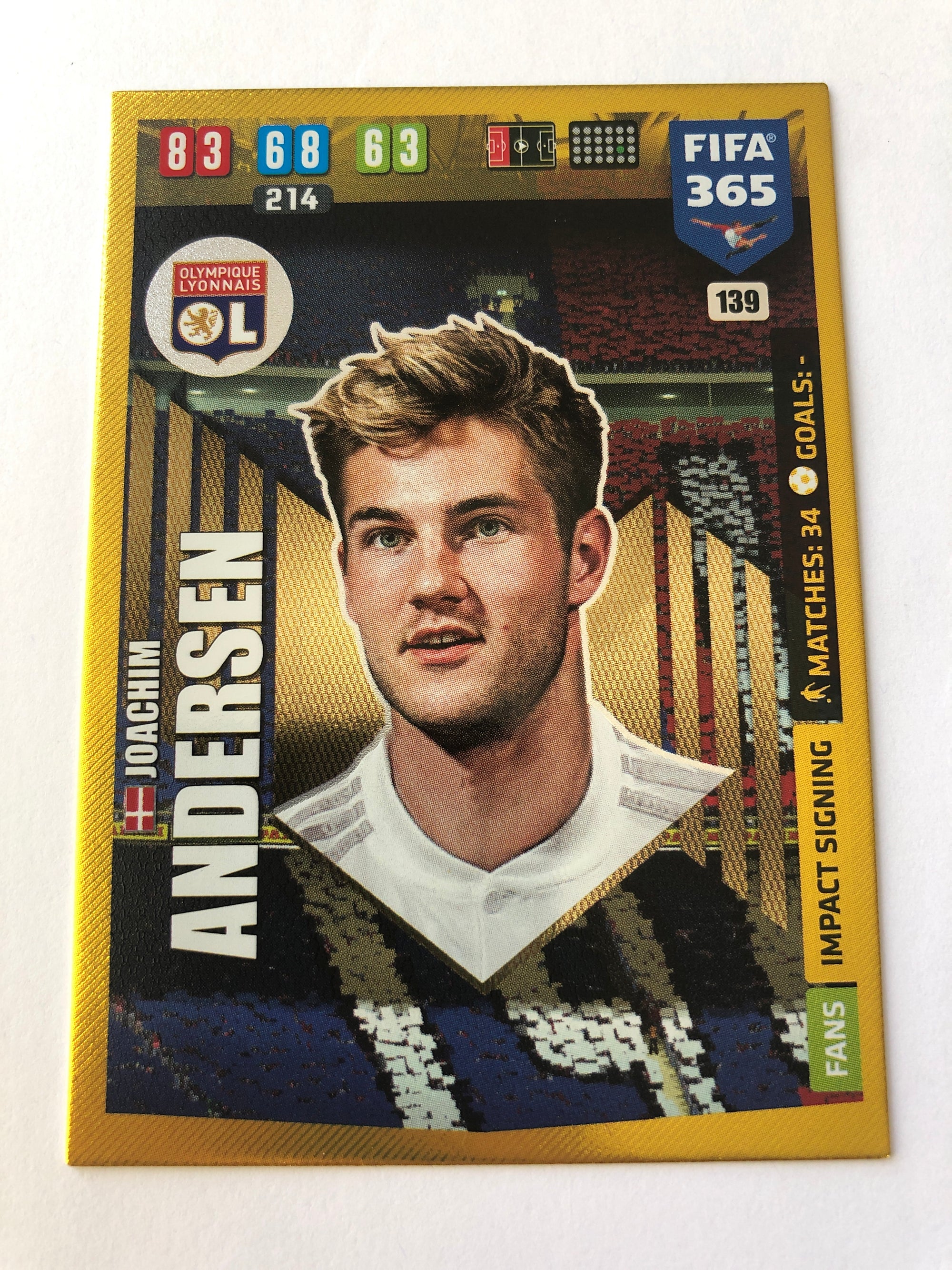 139. JOACHIM ANDERSEN - OLYMPIQUE LYONNAIS - FANS IMPACT SIGNING