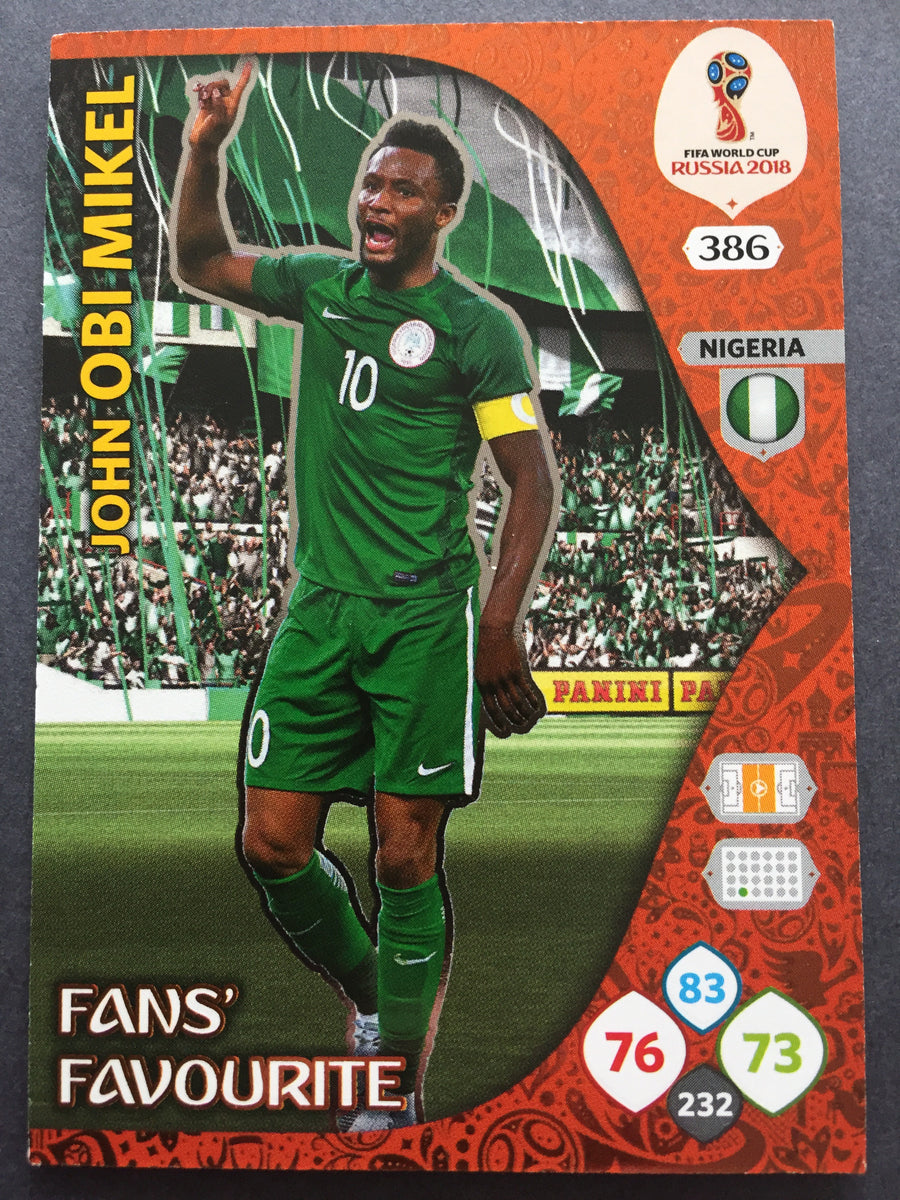 386. JOHN OBI MIKEL - NIGERIA - FANS FAVOURITE