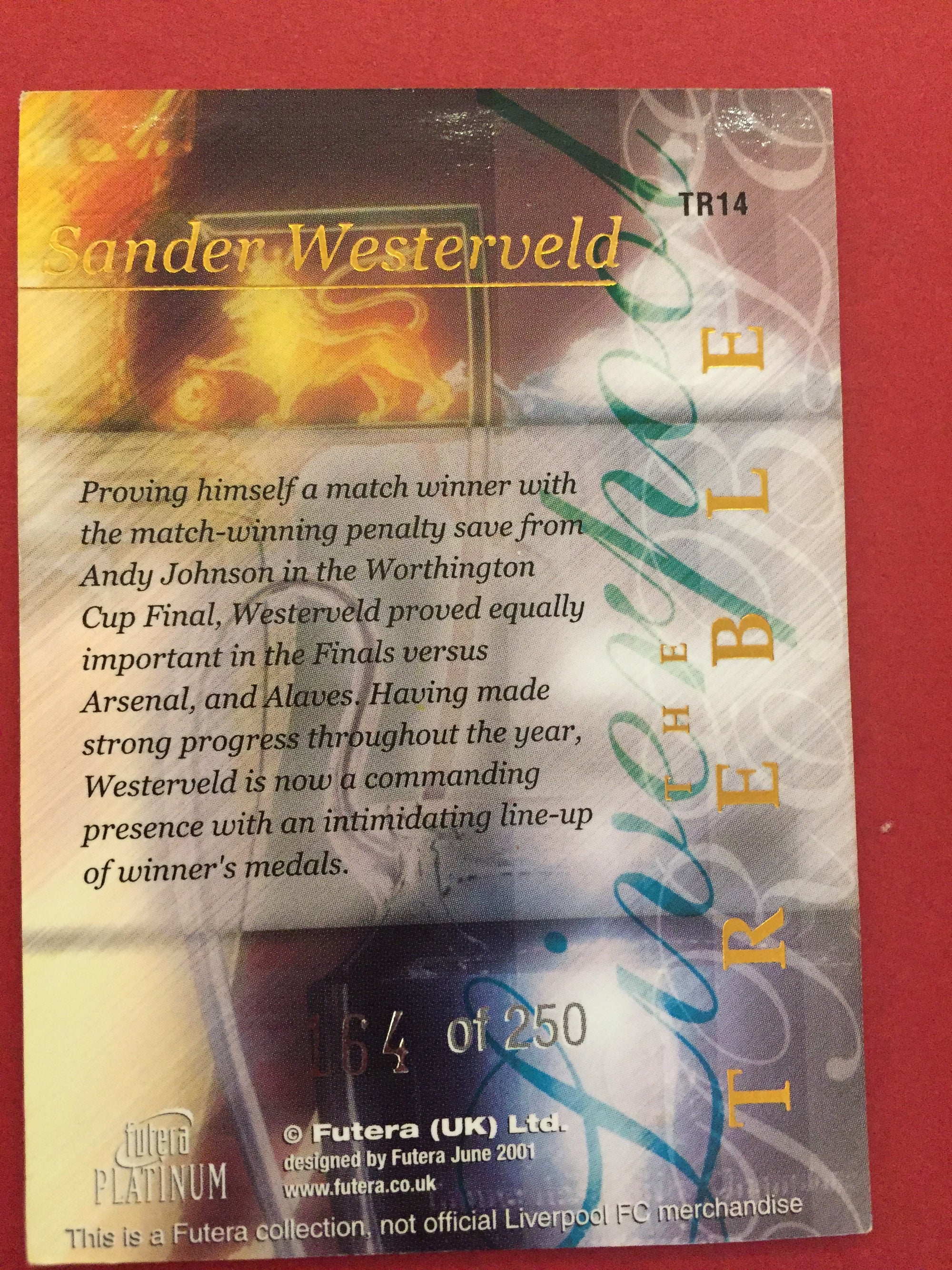 TR 14. SANDER WESTERVELD - FUTERA PLATINUM THE TREBLE #250
