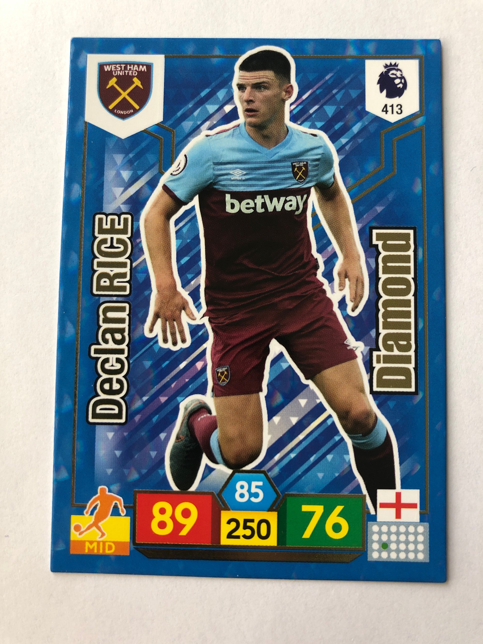 413. DECLAN RICE - WEST HAM UNITED - DIAMOND