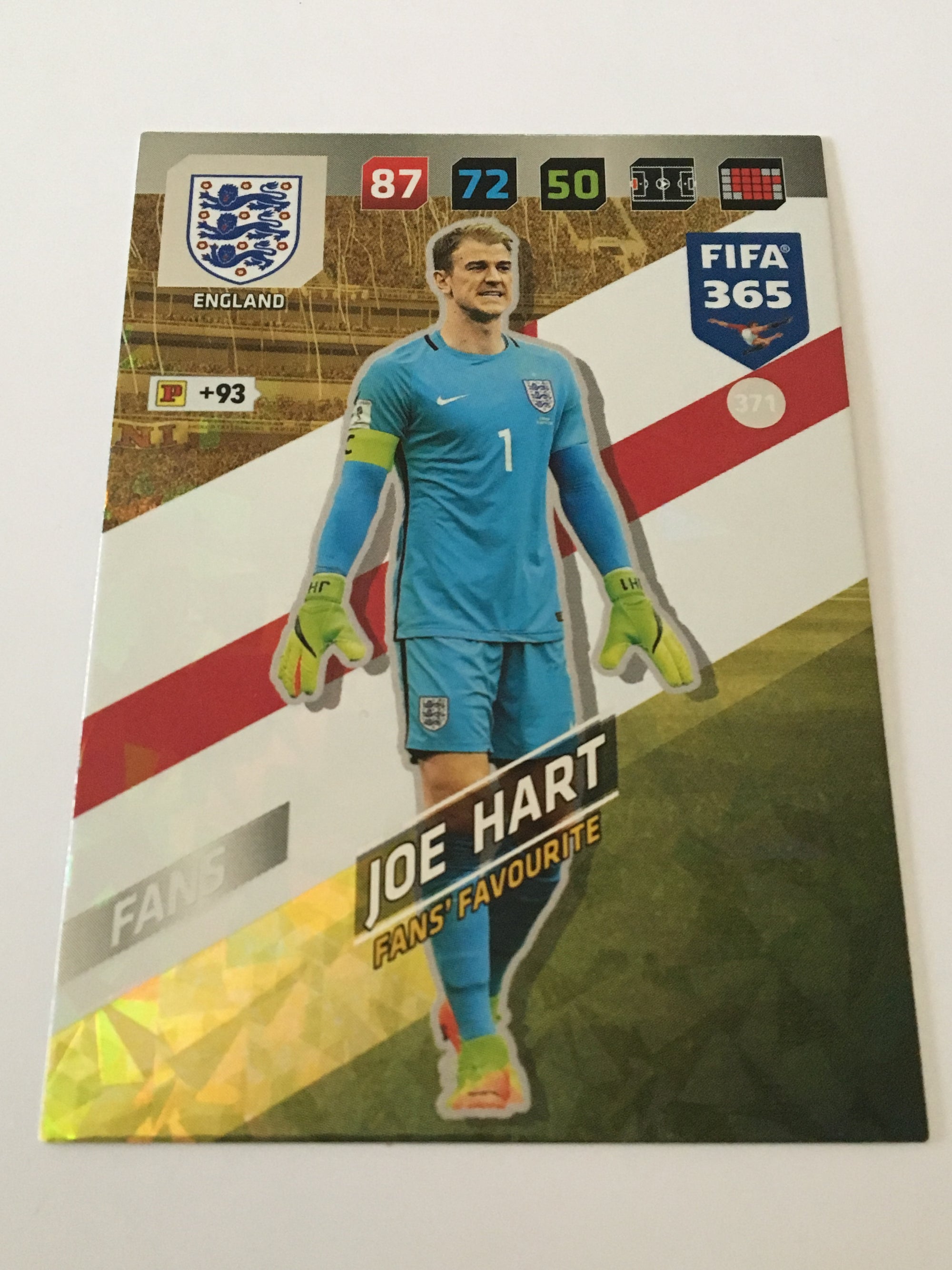371. JOE HART - ENGLAND - FANS - FANS’ FAVOURITE