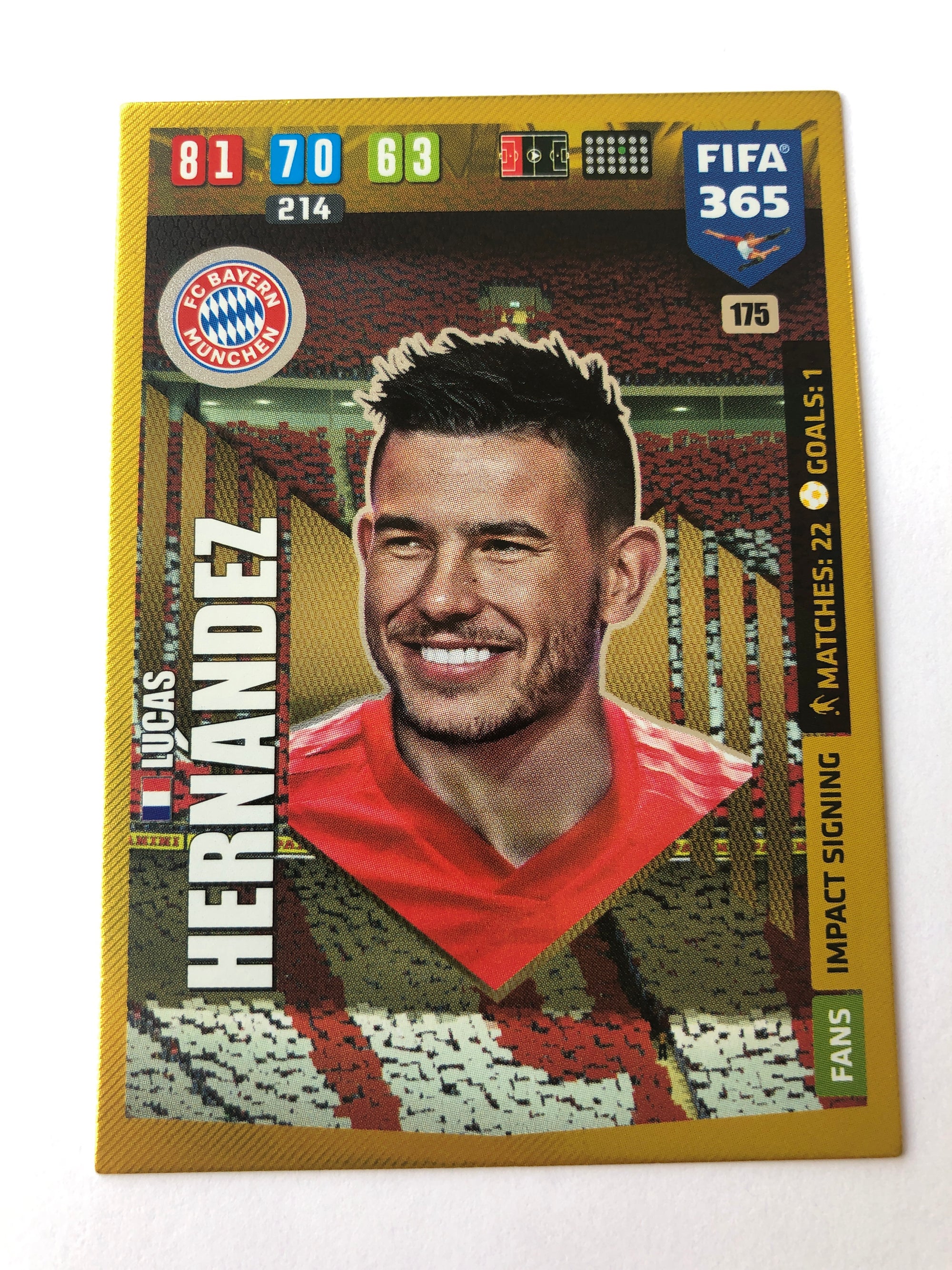 175. LUCAS HERNANDEZ - BAYERN MÜNCHEN - FANS IMPACT SIGNING