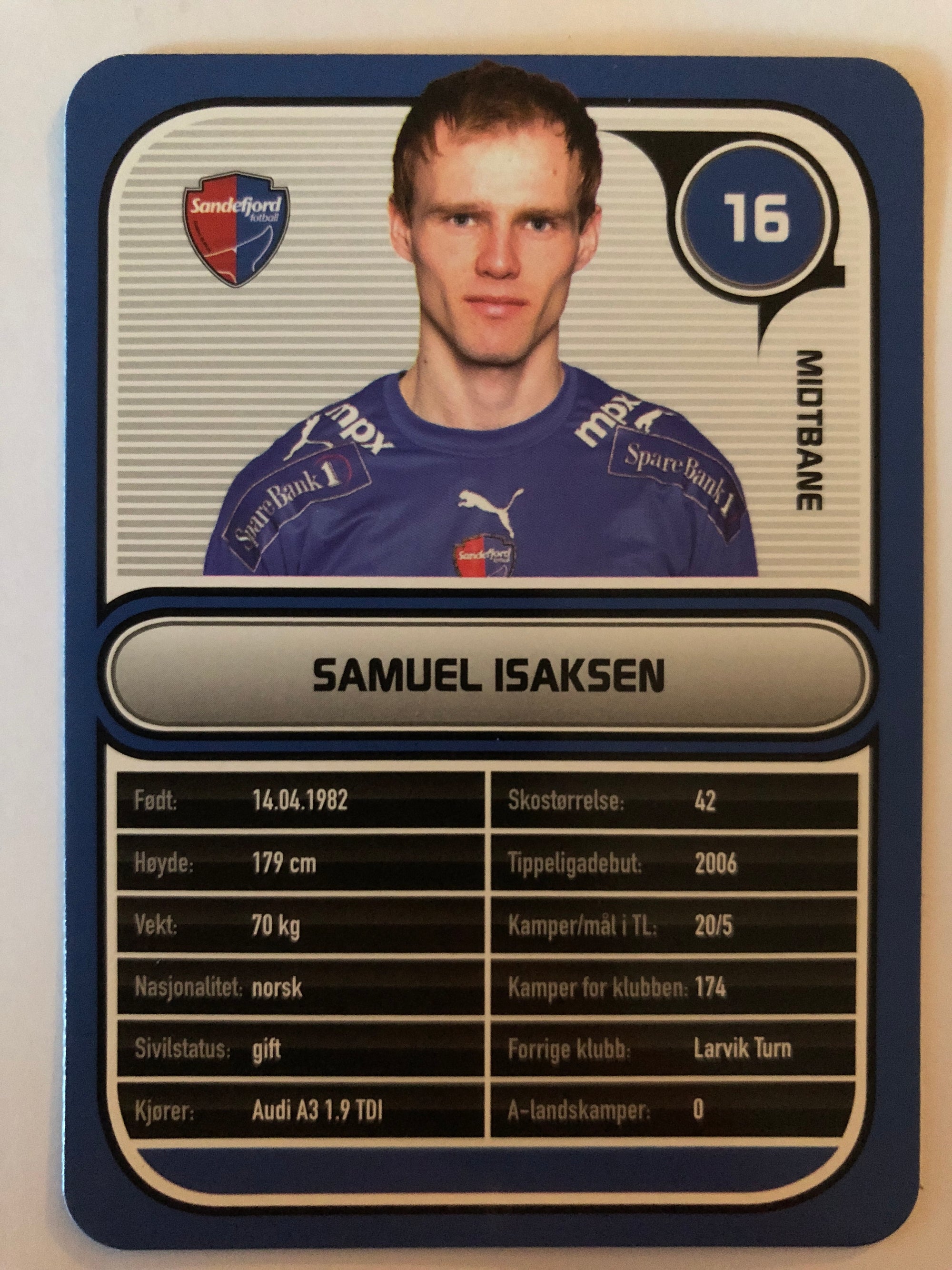 SANDEFJORD 016. SAMUEL ISAKSEN
