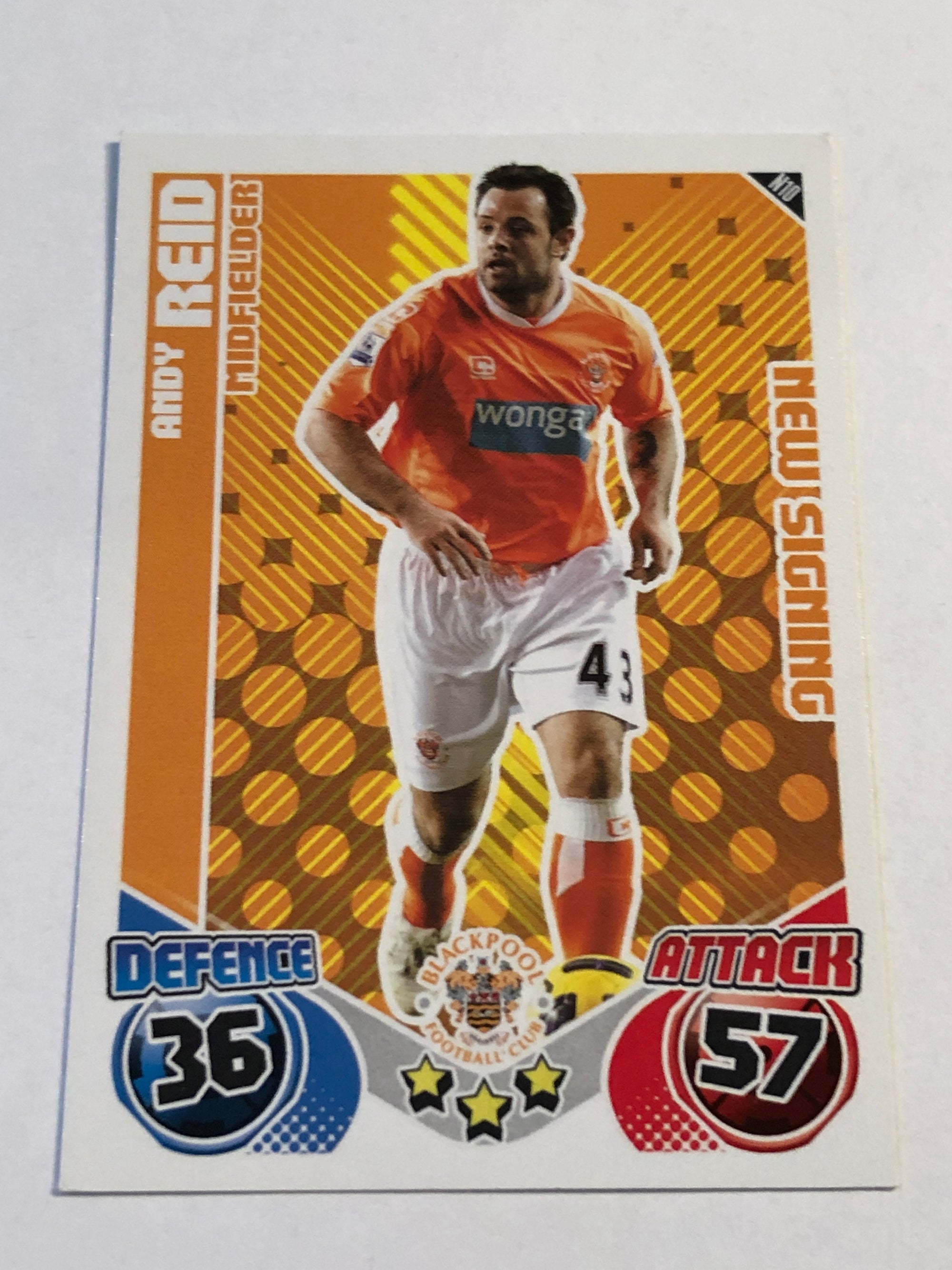 N10. ANDY REID - BLACKPOOL - NEW SIGNING