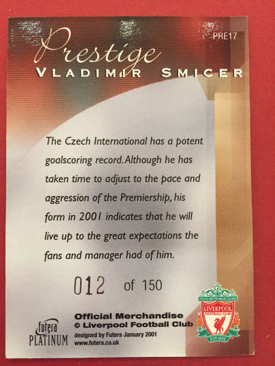 VLADIMIR SMICER - FUTERA PLATINUM PRESTIGE 2001 #150