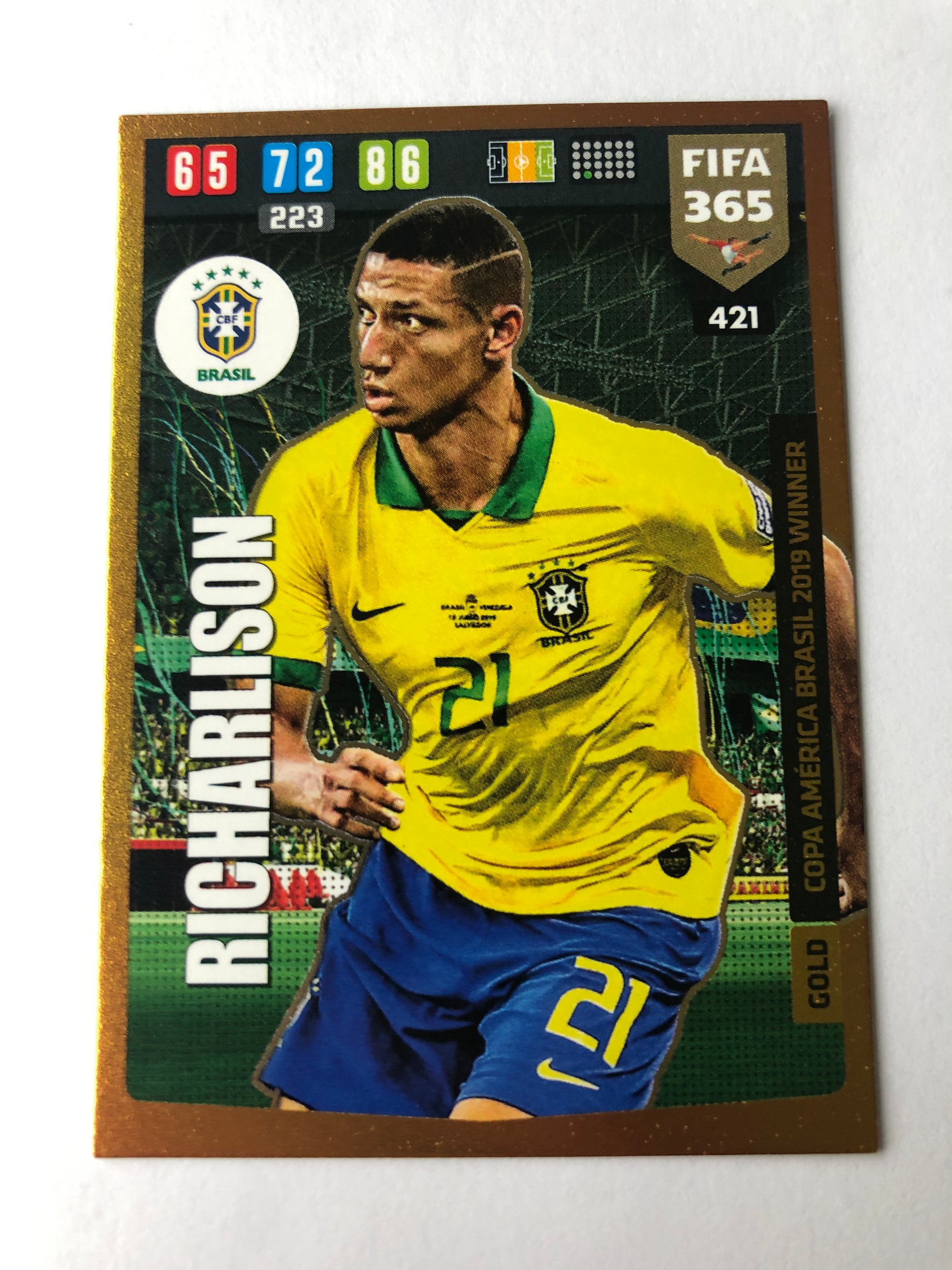 421. RICHARLISON -  BRASIL - GOLD COPA AMÉRICA BRASIL 2019 WINNER