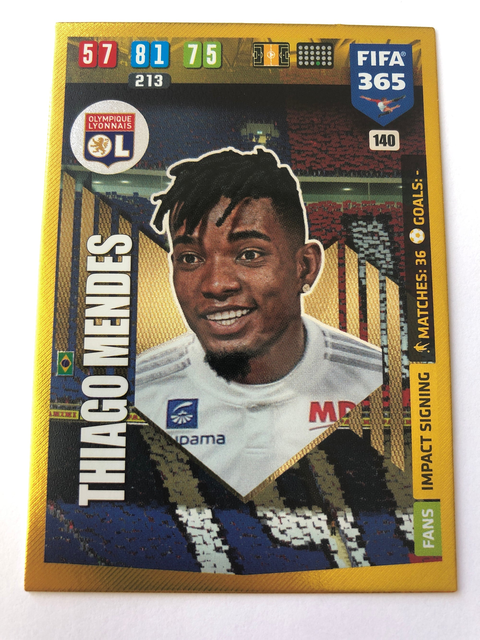 140. THIAGO MENDES - OLYMPIQUE LYONNAIS - FANS IMPACT SIGNING