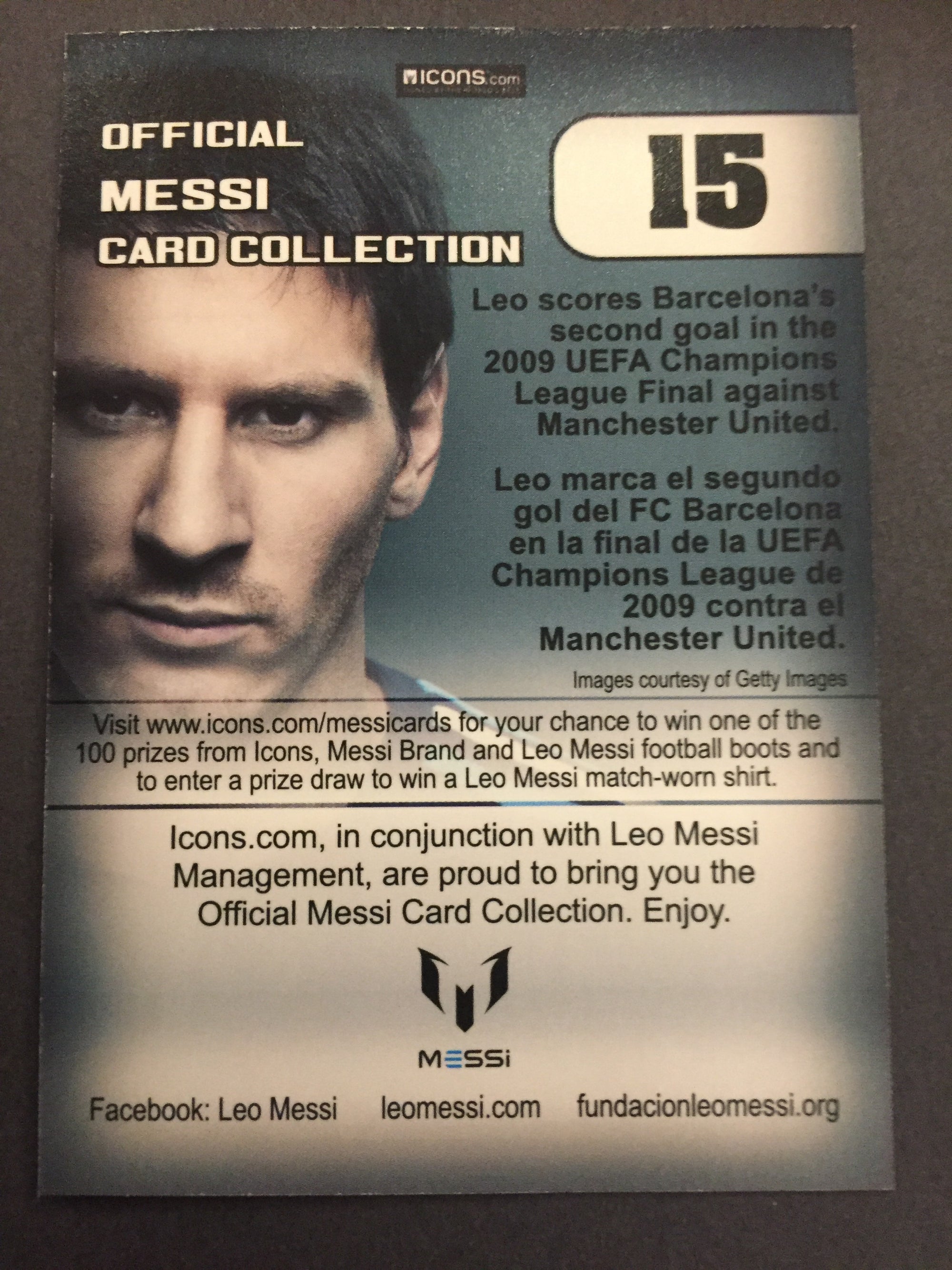 015. OFFICIAL MESSI CARD COLLECTION