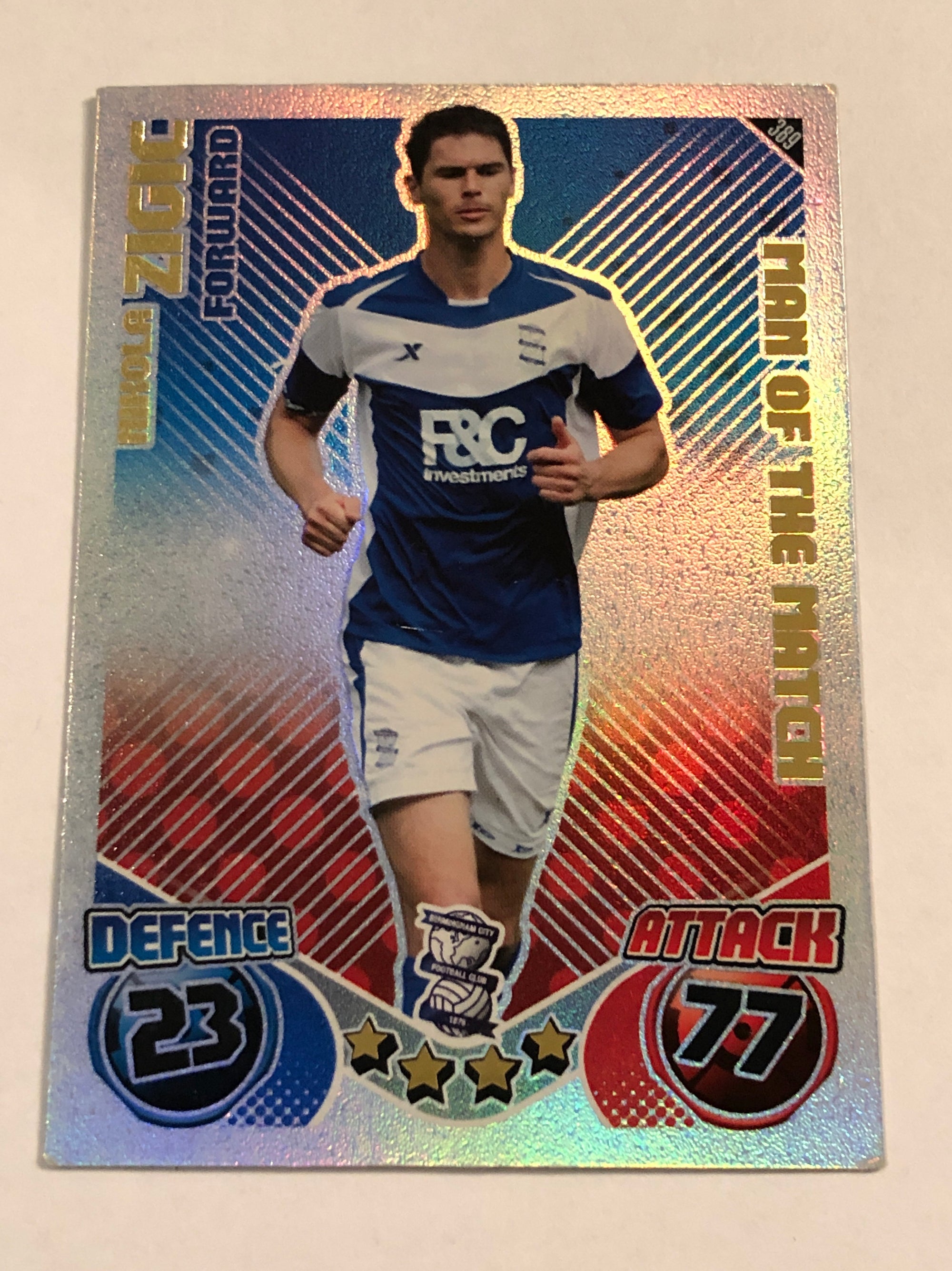 389. NIKOLA ZIGIC - BIRMINGHAM - MAN OF THE MATCH