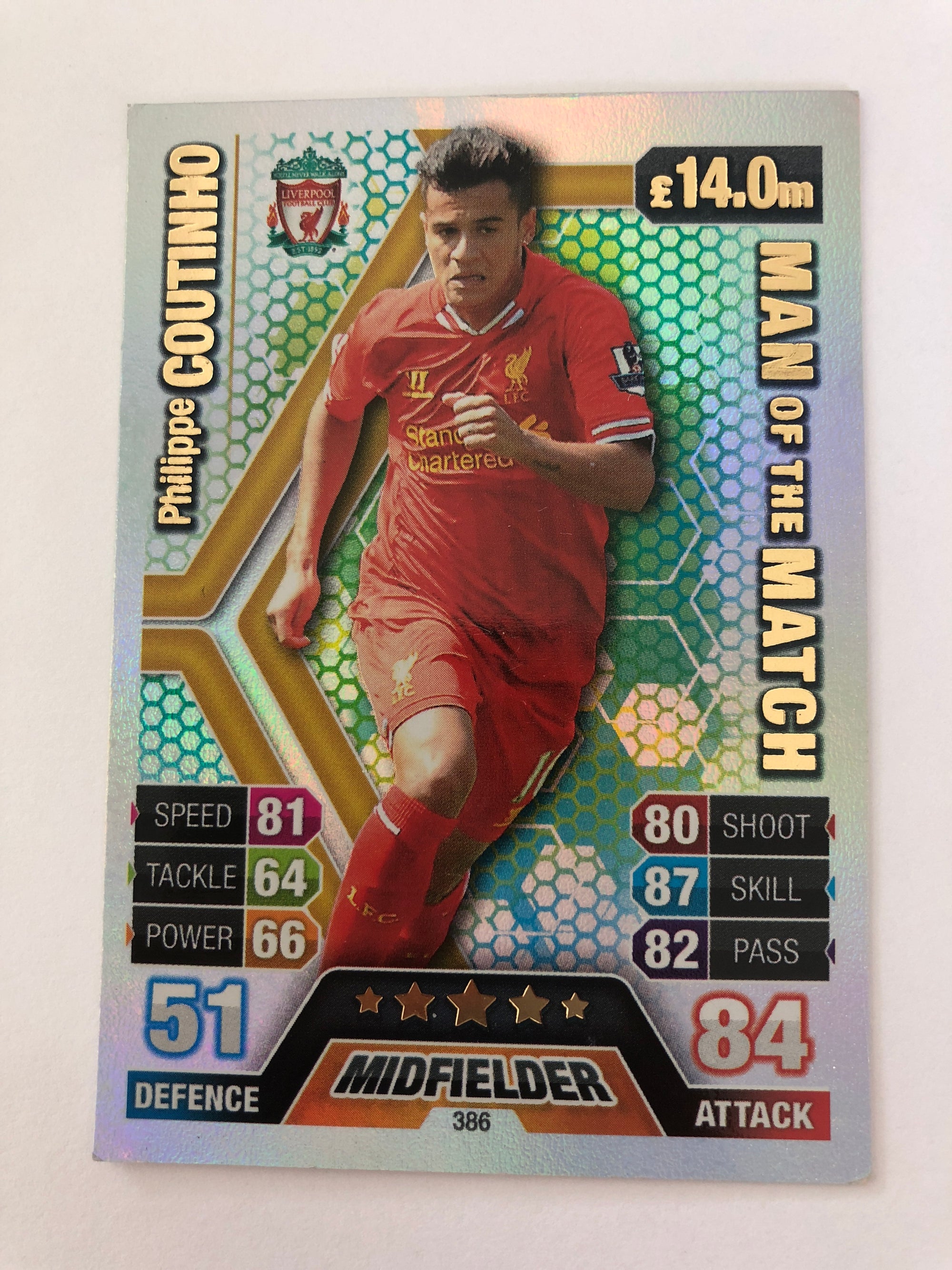 386. PHILIPPE COUTINHO - LIVERPOOL - MAN OF THE MATCH