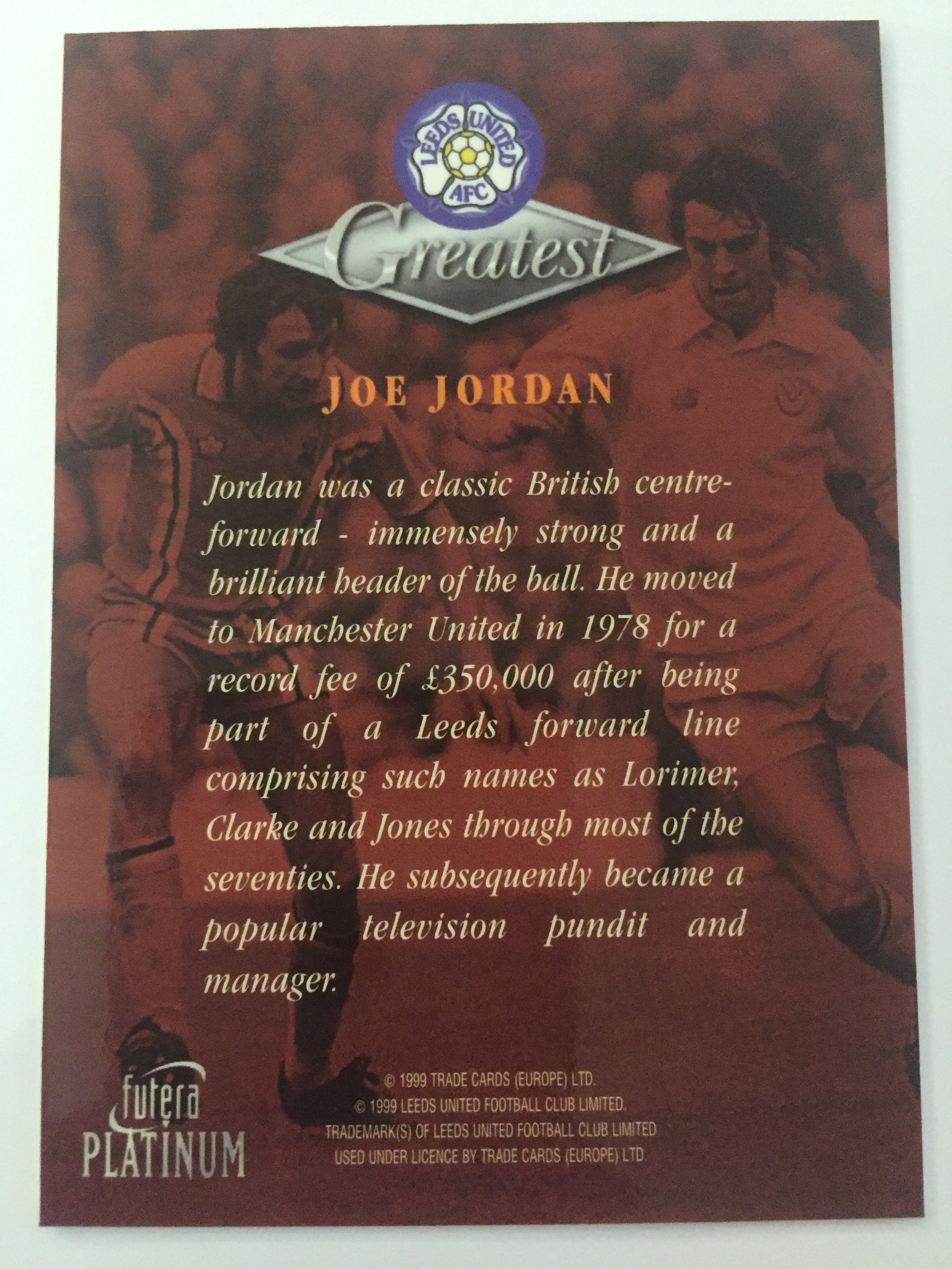 JOE JORDAN - LEEDS UNITED