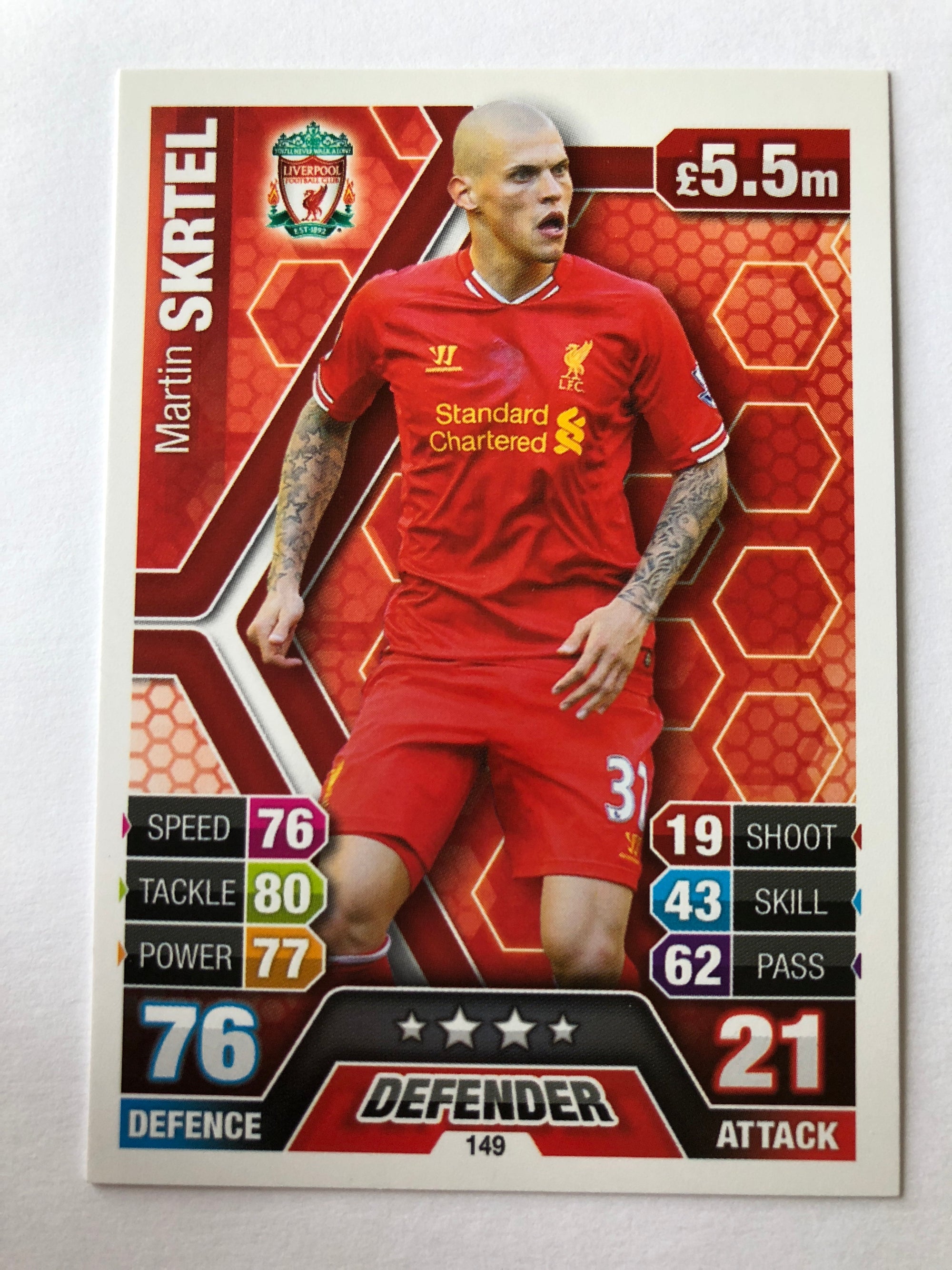 149. MARTIN SKRTEL - LIVERPOOL