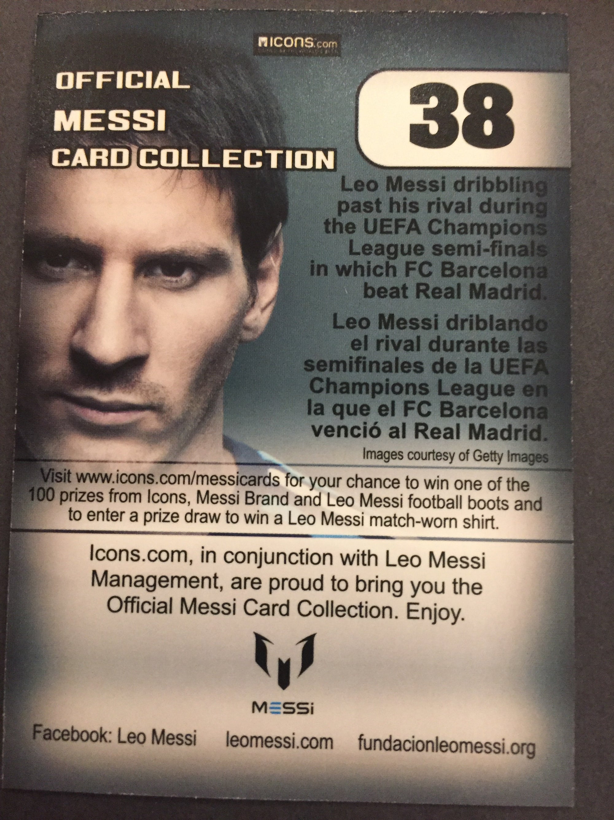 038. OFFICIAL MESSI CARD COLLECTION