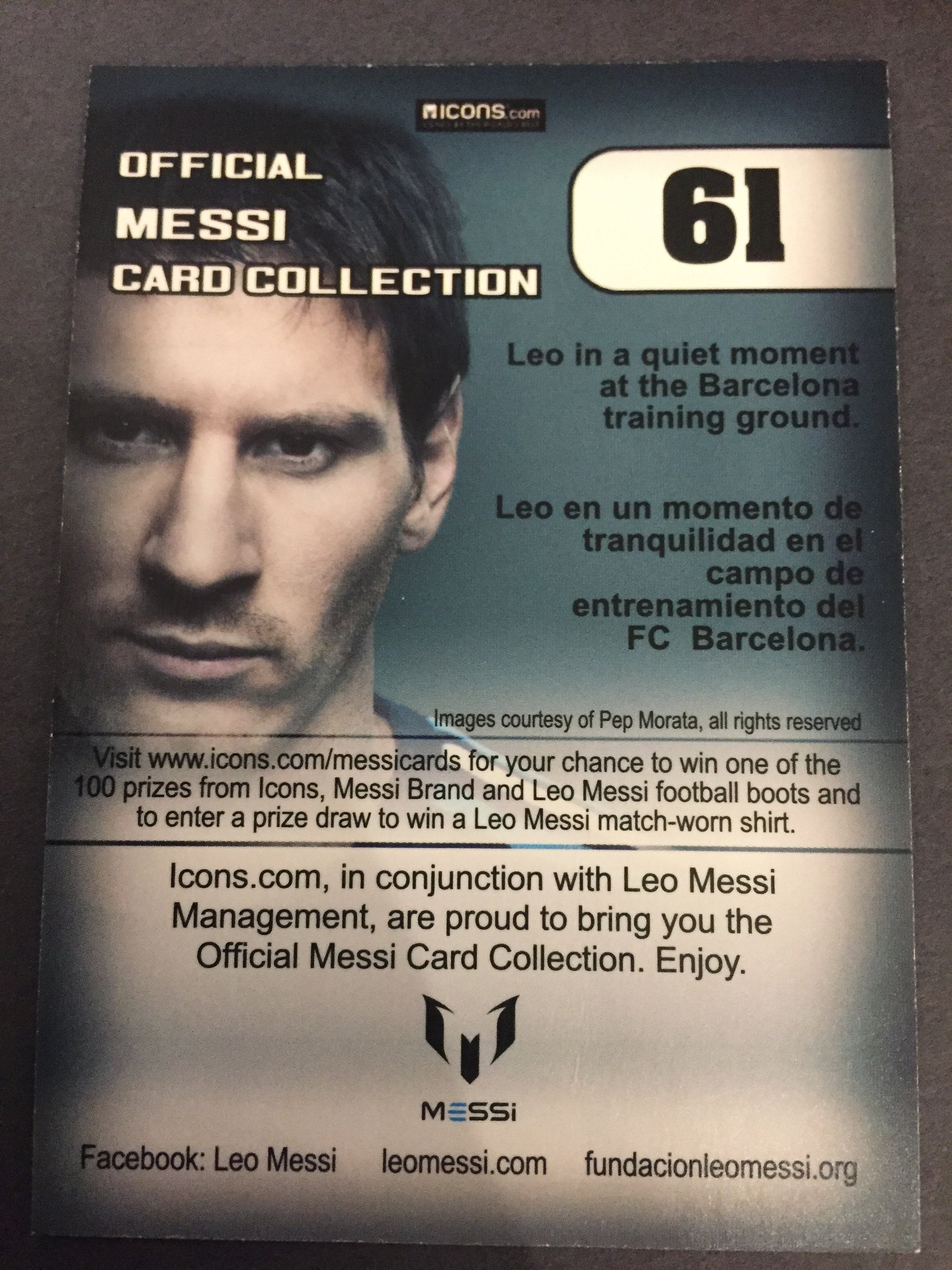 061. OFFICIAL MESSI CARD COLLECTION
