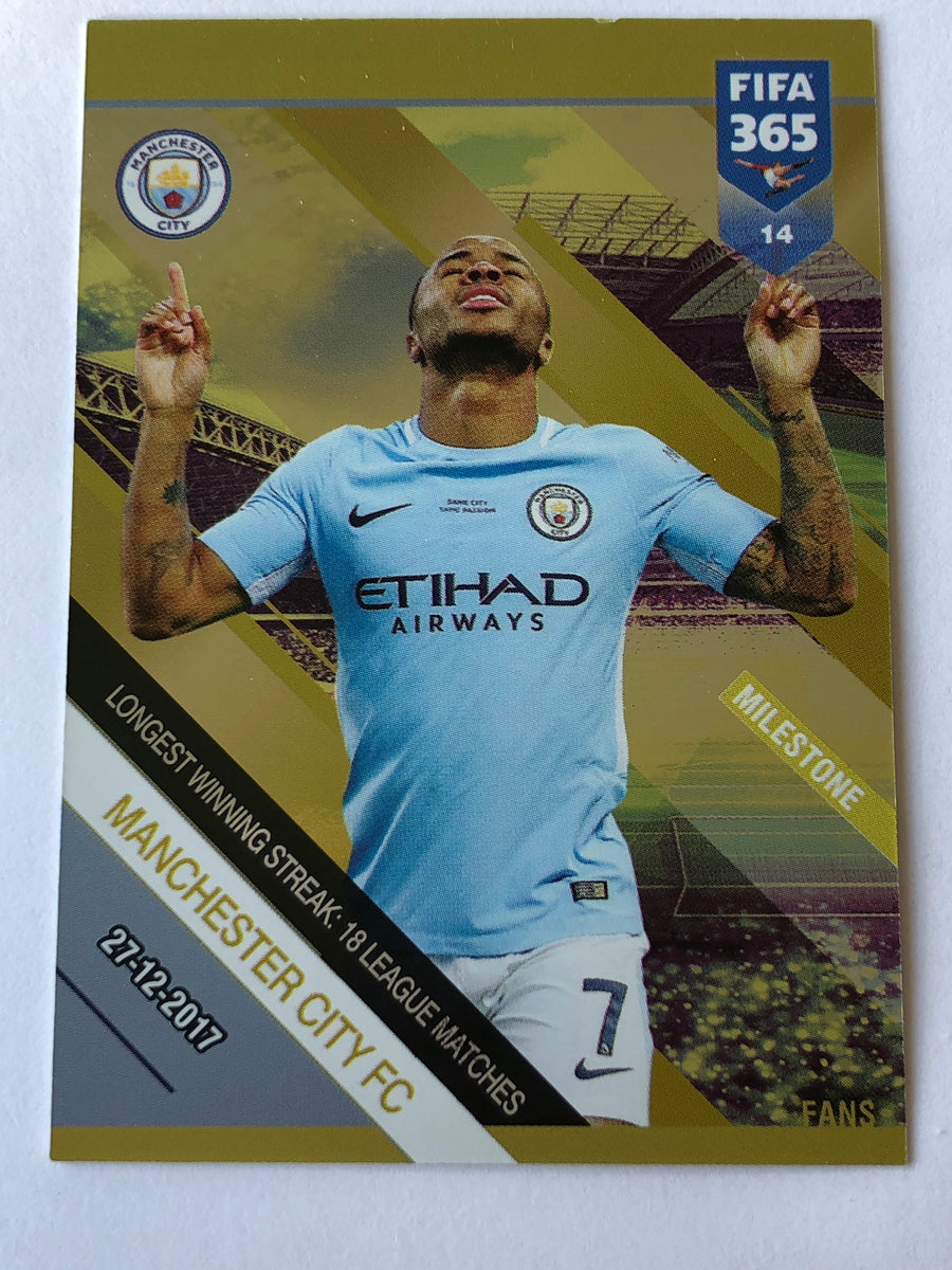 014. LONGEST WINNING STREAK: 18 LEAGUE MATCHES - MANCHESTER CITY - MILESTONE