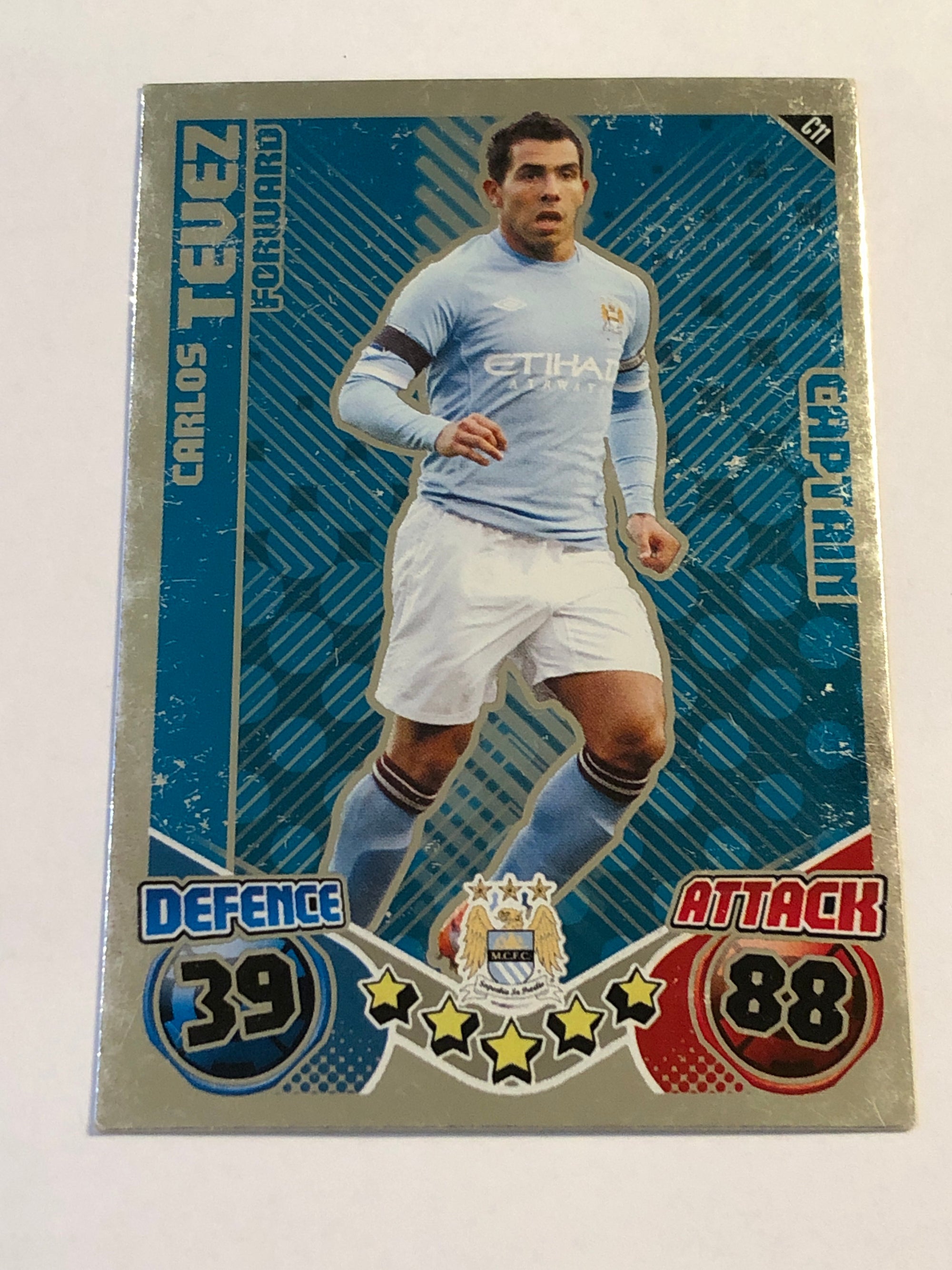 C11. CARLOS TEVEZ - MANCHESTER CITY - CAPTAIN