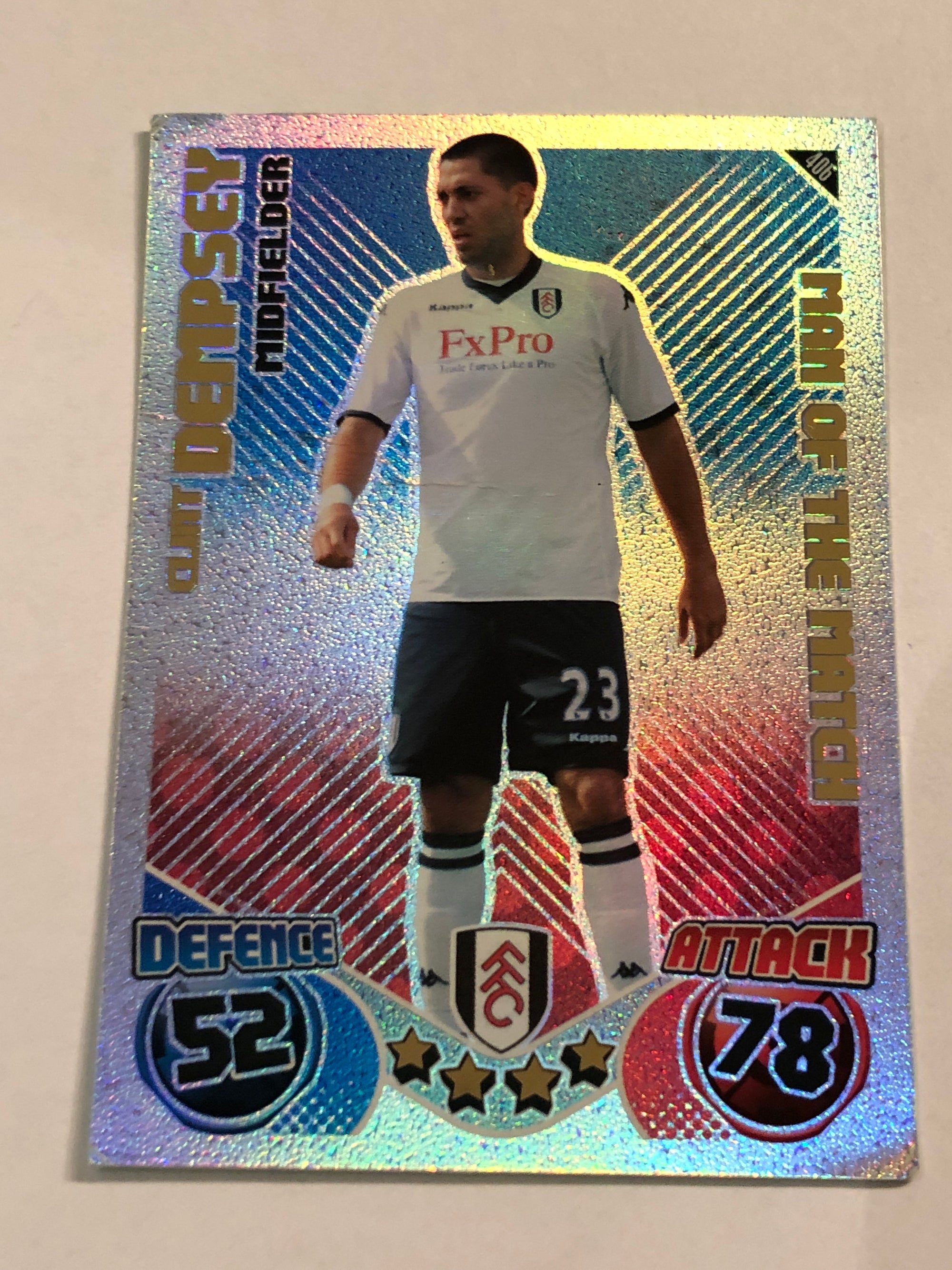 406. CLINT DEMPSEY - FULHAM - MAN OF THE MATCH