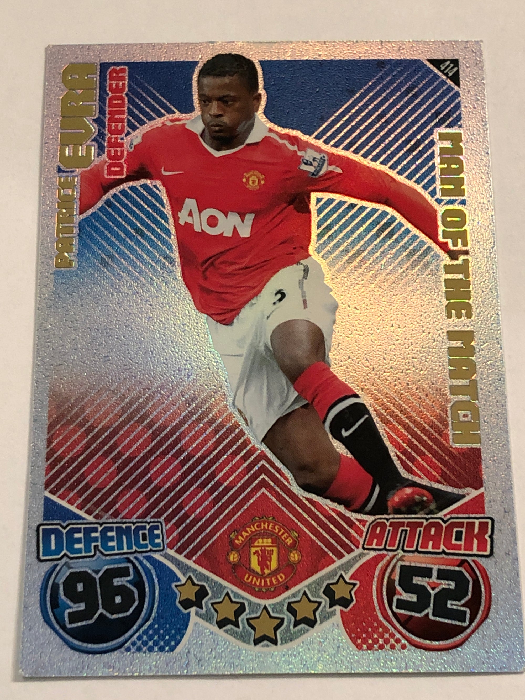 414. PATRICE EVRA - MANCHESTER UNITED - MAN OF THE MATCH