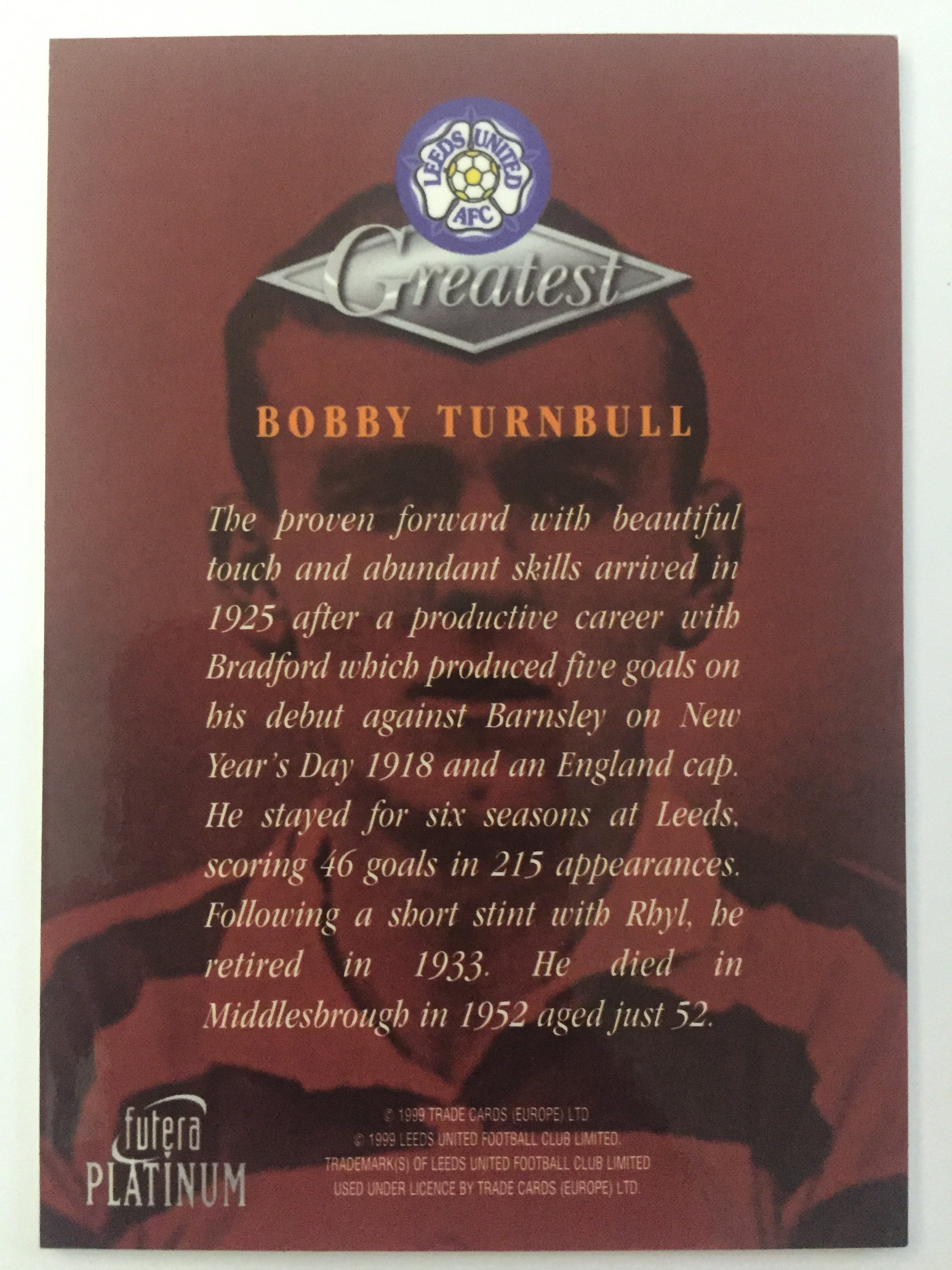 BOBBY TURNBULL - LEEDS UNITED