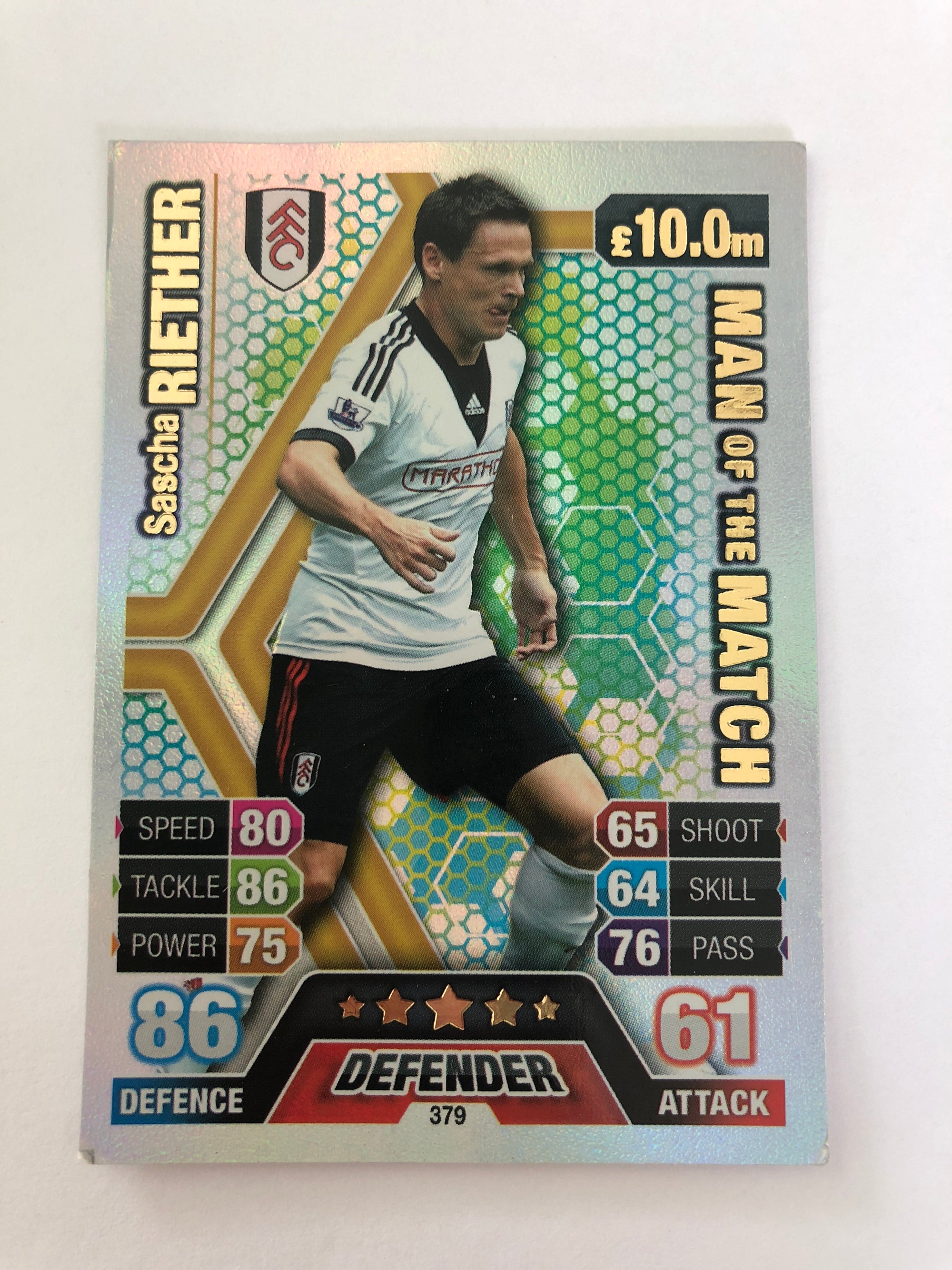 379. SASCHA RIETHER - FULHAM - MAN OF THE MATCH